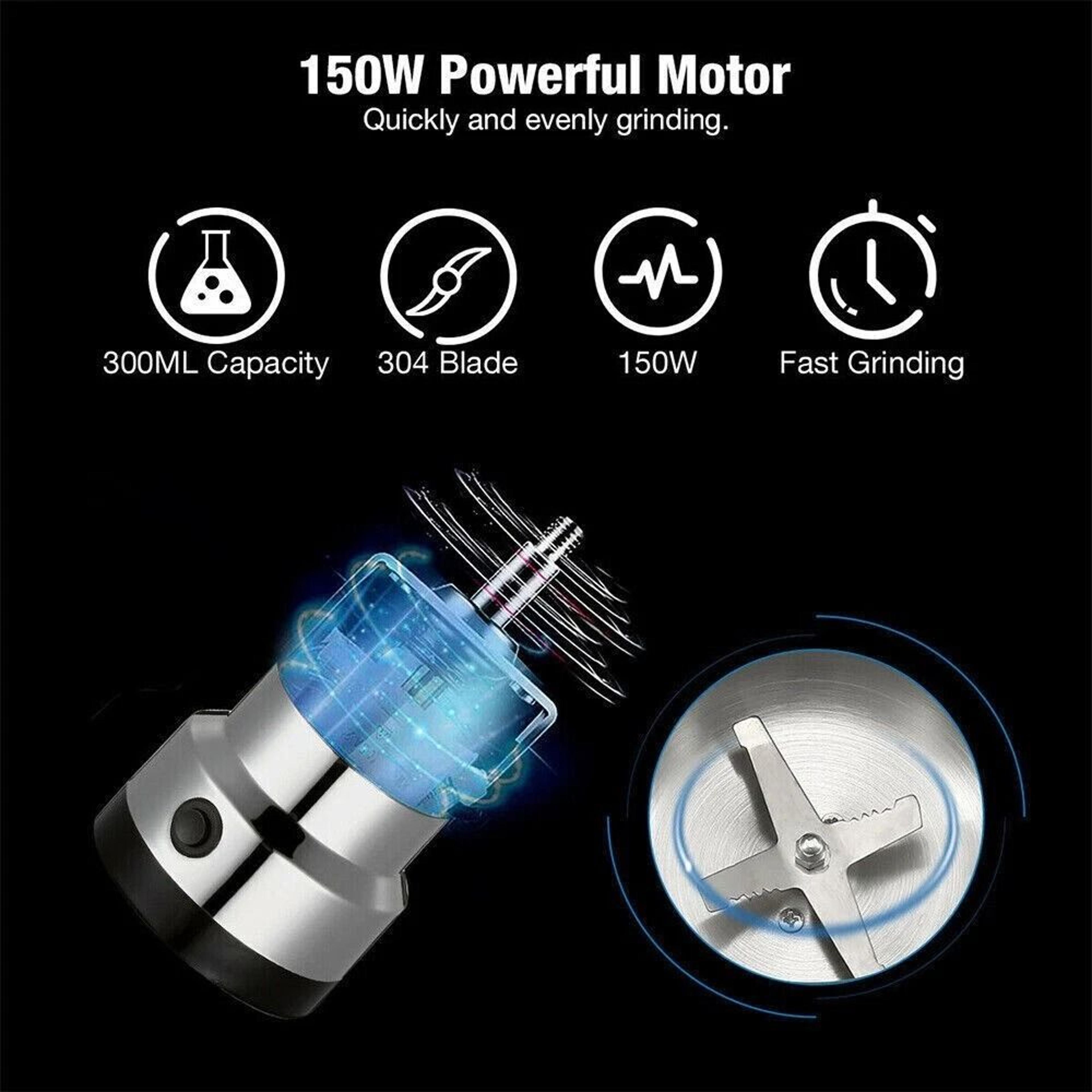 Portable Coffee Bean Grinder  Electric Nut Herb  Spice Mill For Fresh Grinding 2