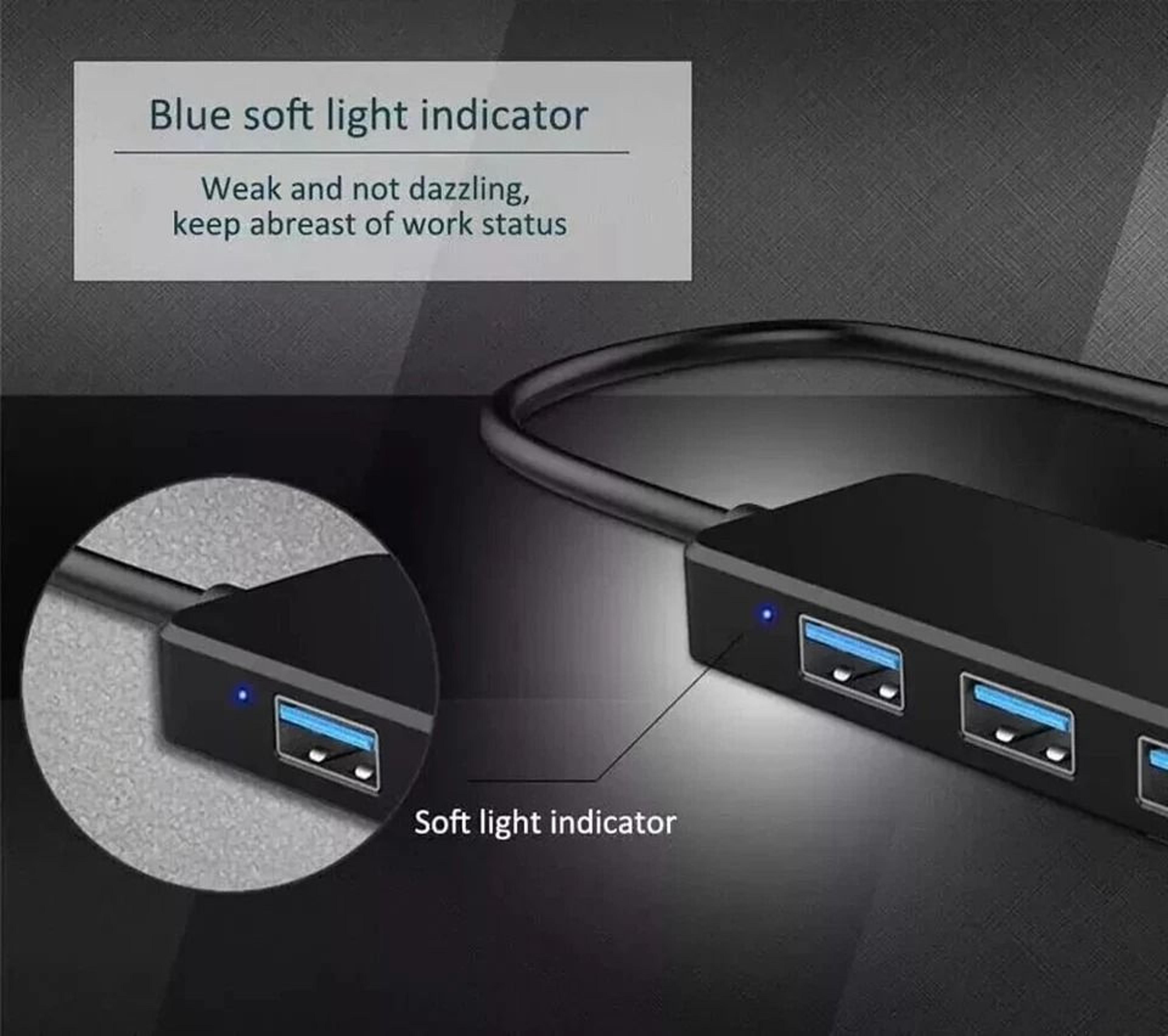 USB Port Hub Splitter Expander For Laptops And Flash Drives HighSpeed Data Transfer 1