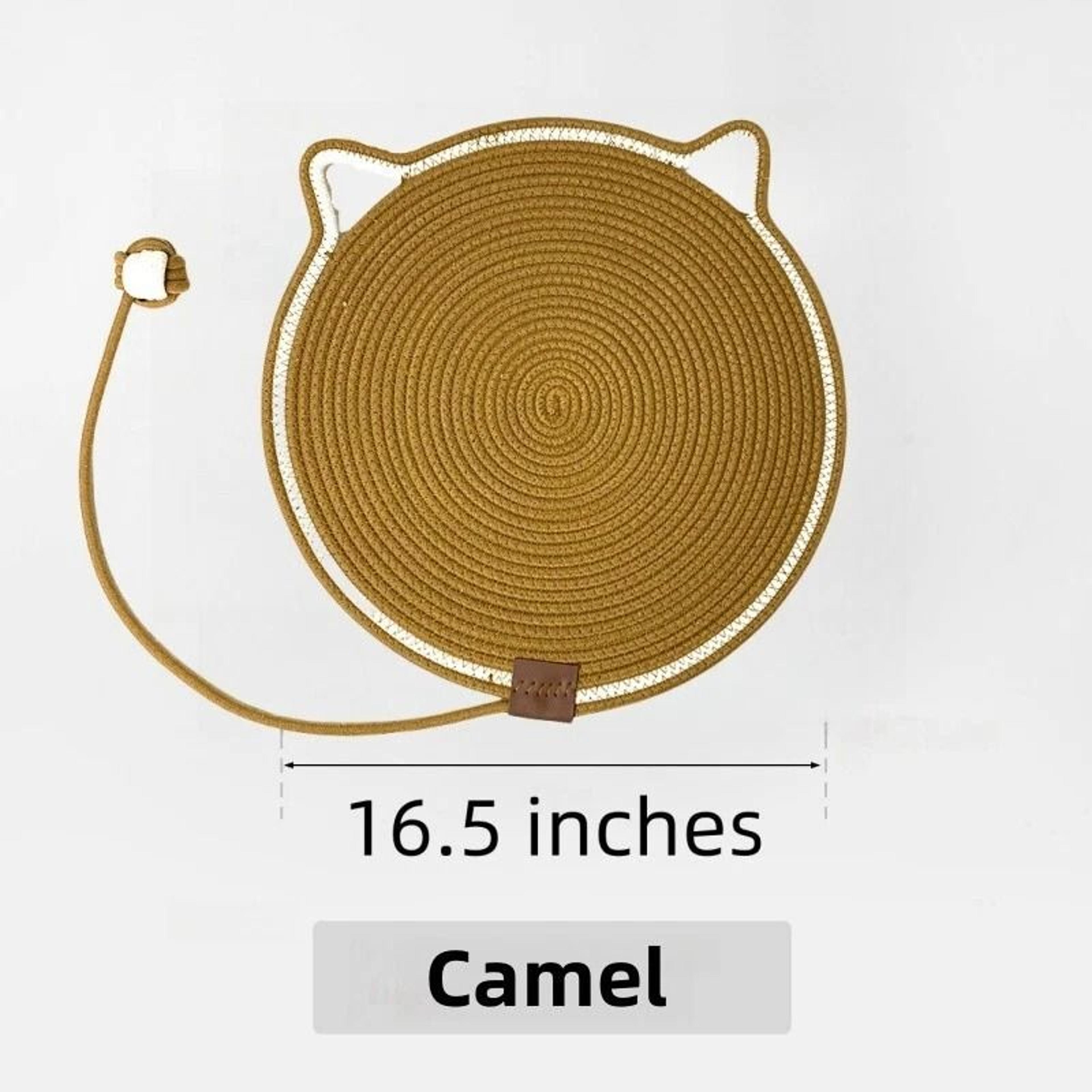 Cat Scratching Post Pad Mat With Ball Toy Round NonSlip Circular Scratcher For Cats 4