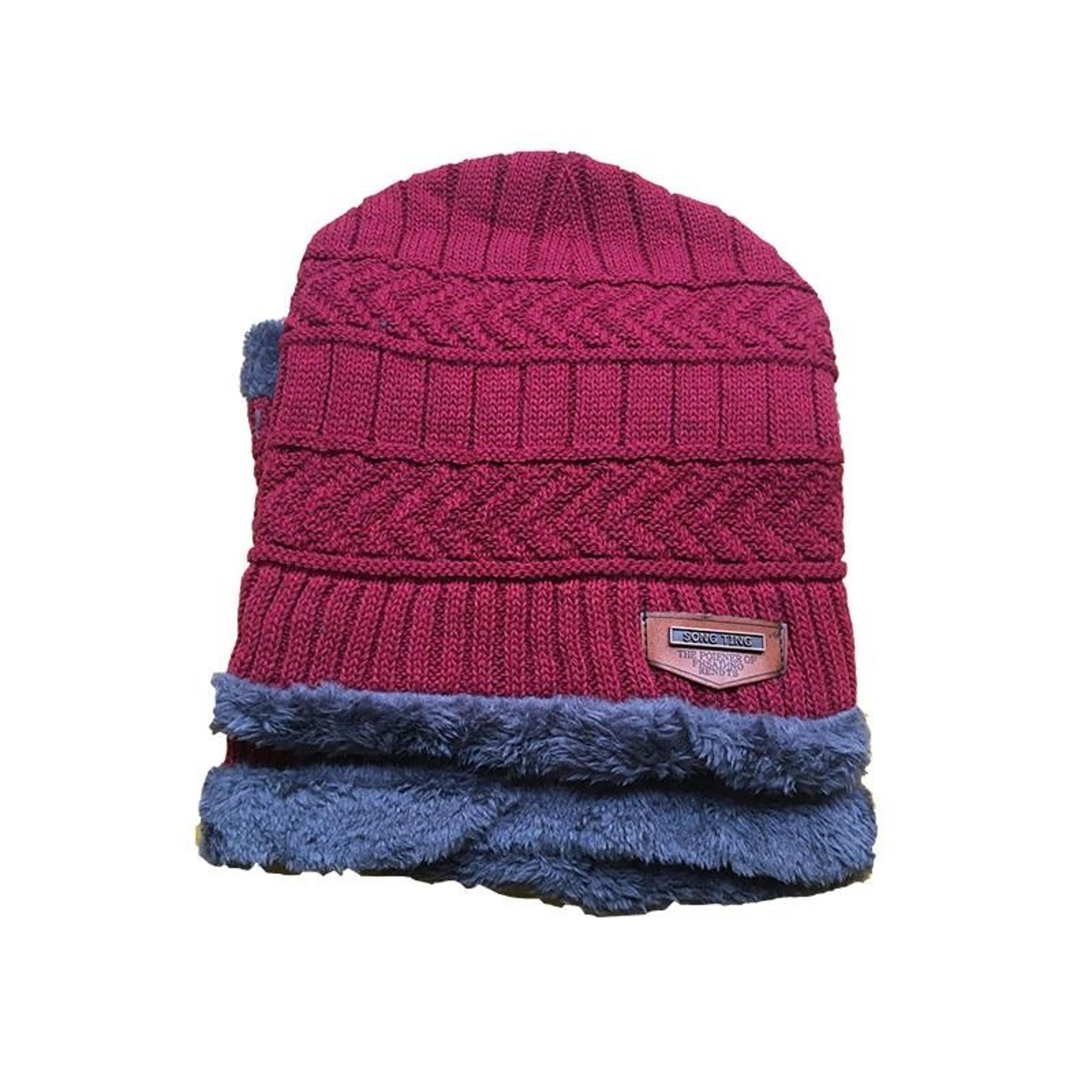 Unisex Fleece Beanie Hat  Scarf Set Arm Slouchy Snow  Ski Cap For Winter Comfort 3
