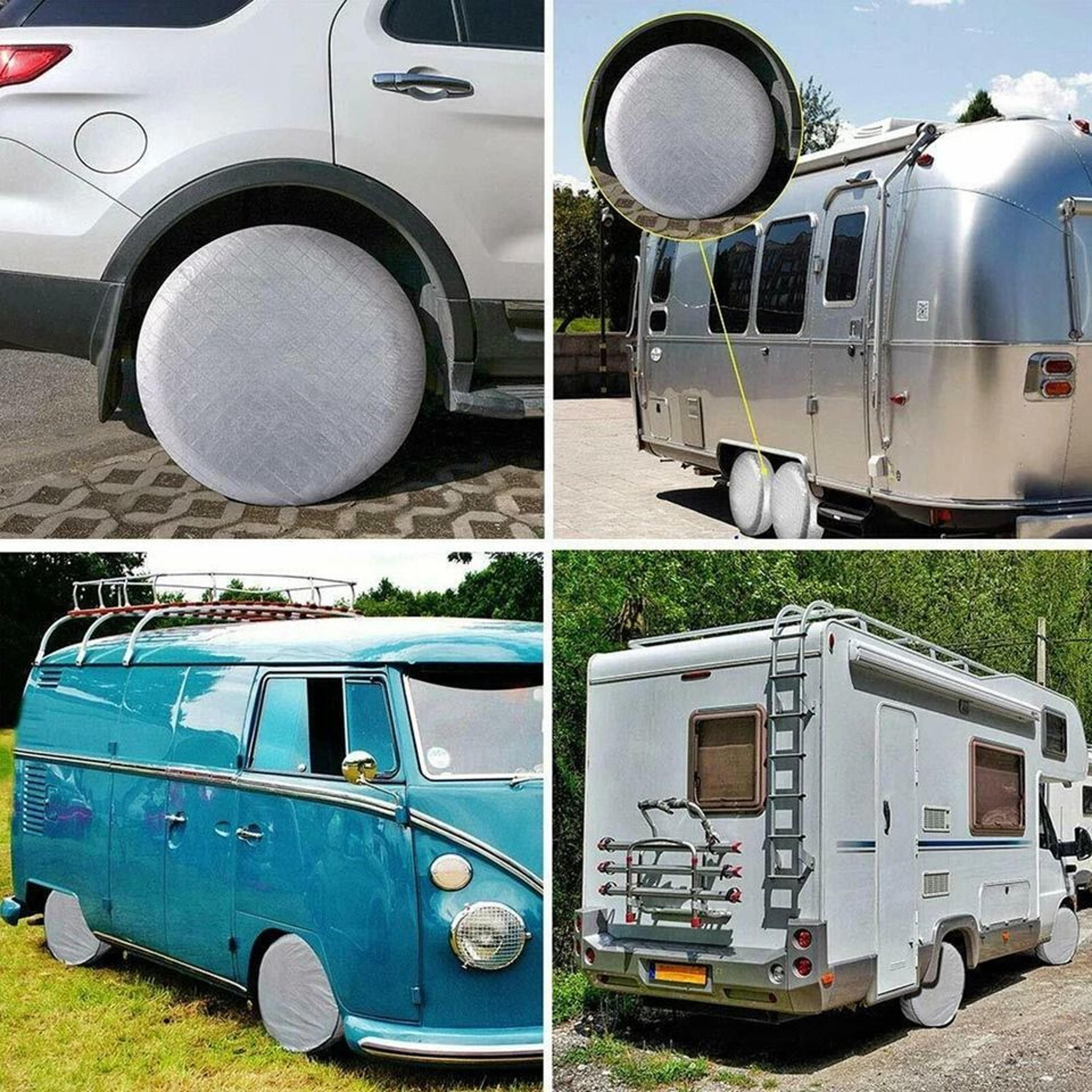 Waterproof Tire Covers For RV Trailer  Camper Sun  Weather Protection 3