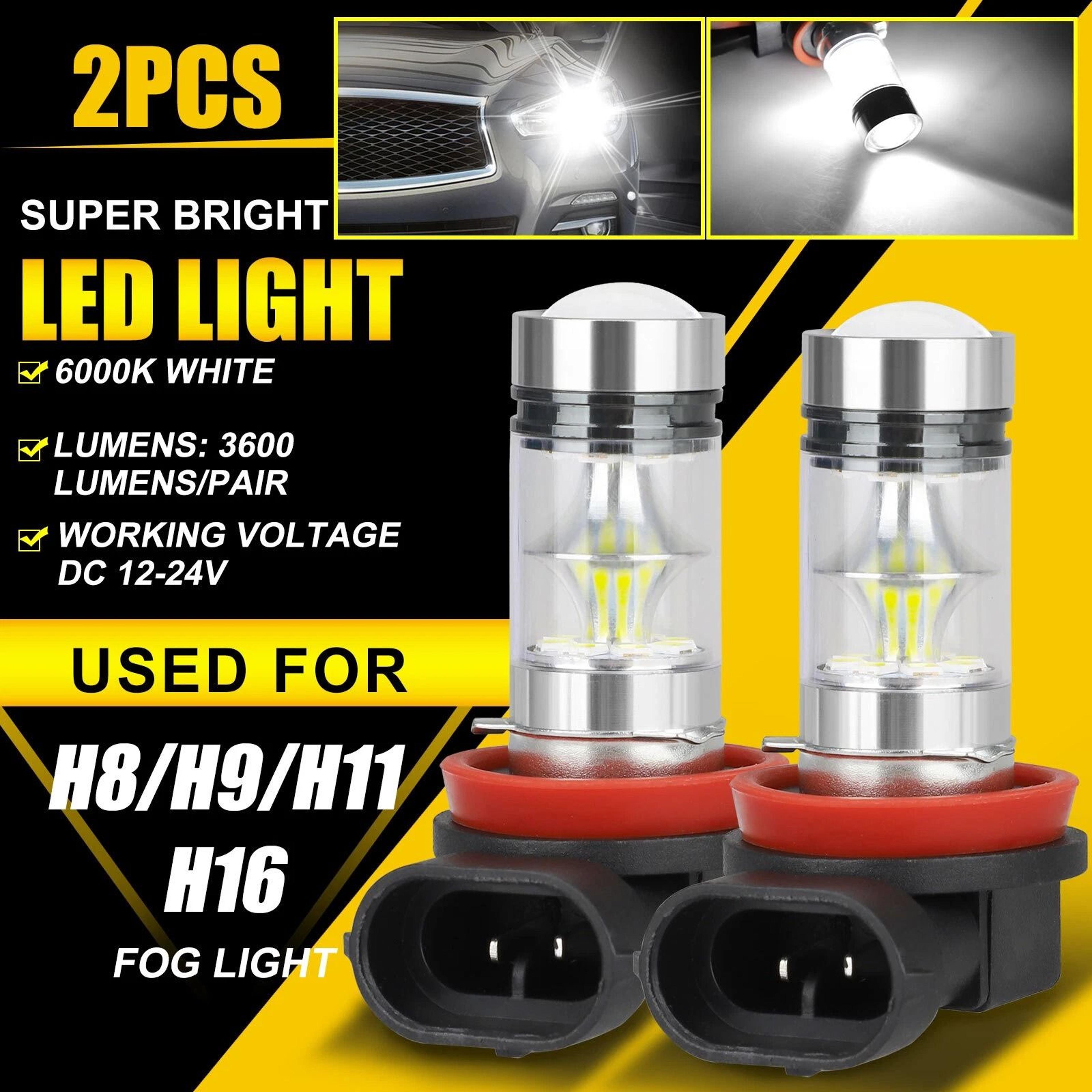 LED Fog Driving Light Bulbs High Power Super Lamp 6
