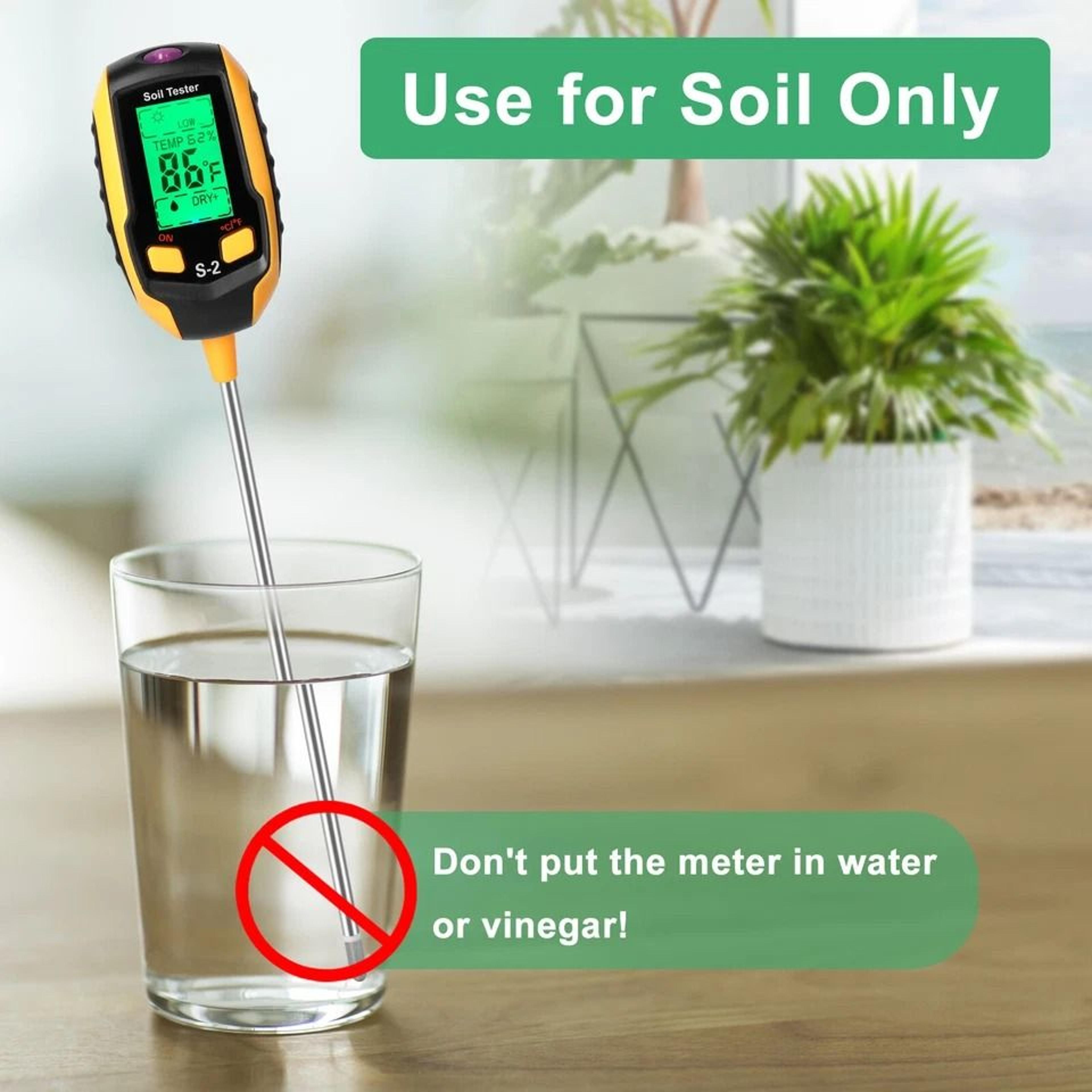 Digital Soil Moisture Tester For Plants Lawn And Garden PH Temperature  Light Meter 2