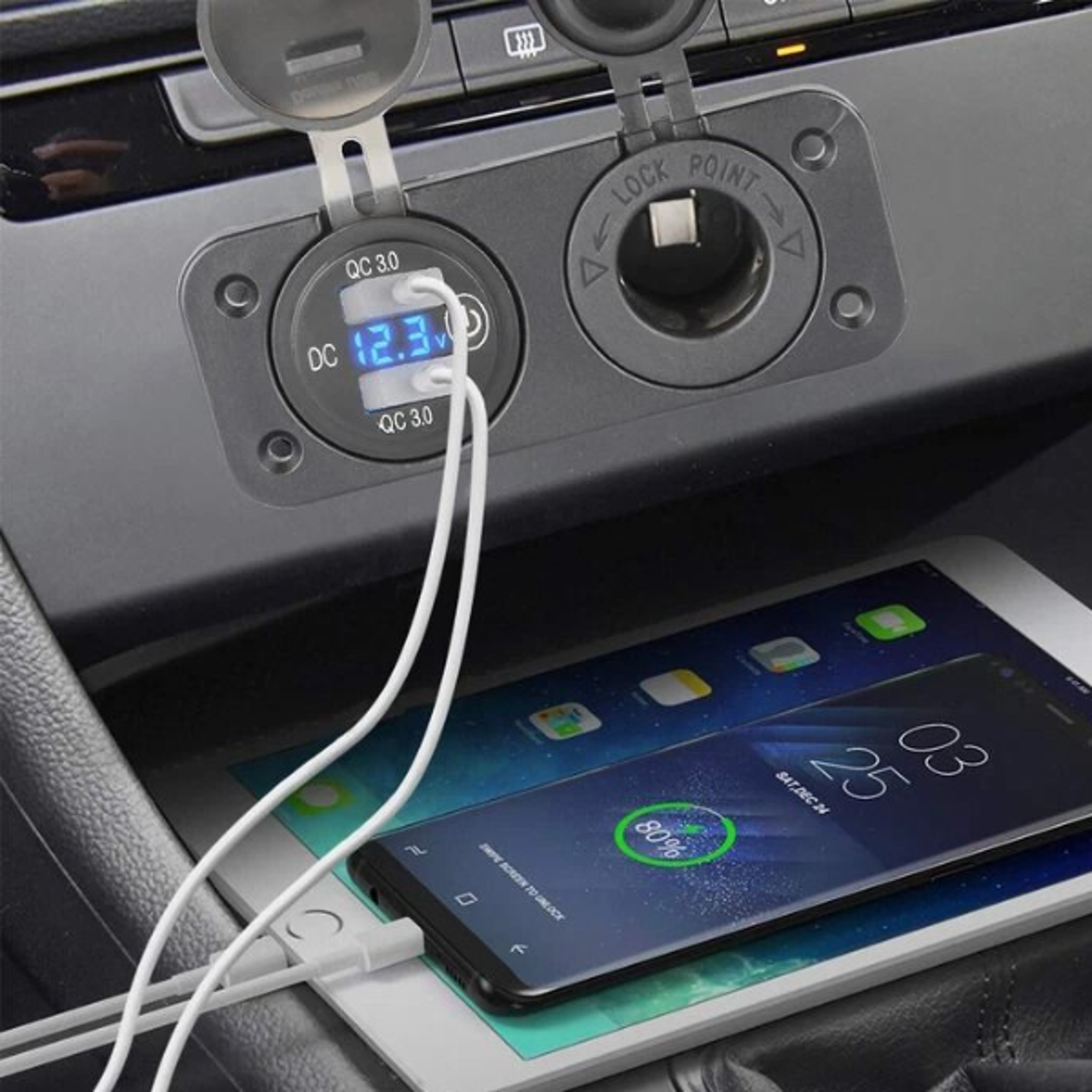 dual usb car charger cigarette lighter socket plug for cars & trucks