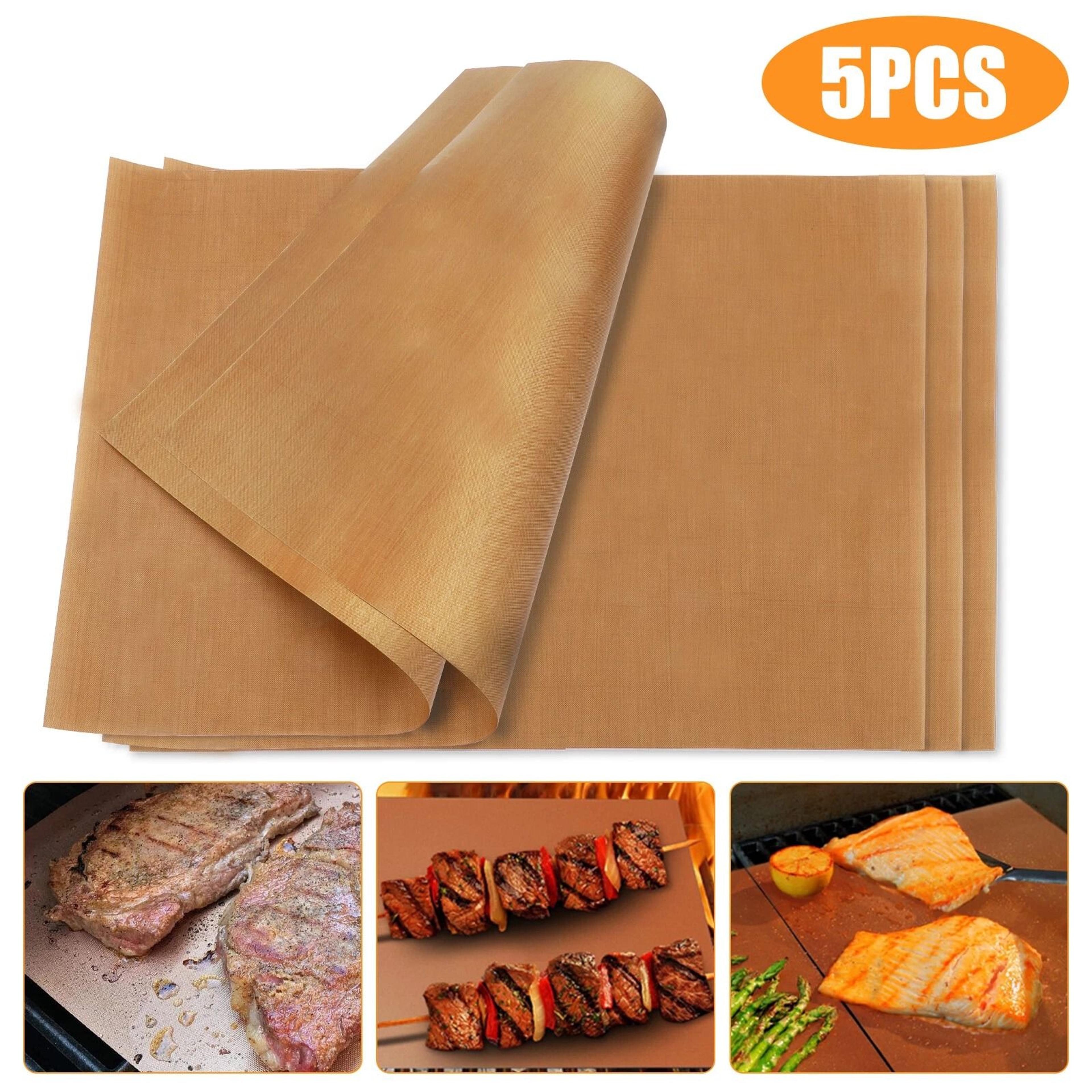 BBQ Copper Grill Mats NonStick Reusable Outdoor Barbecue Cooking Baking Mats 7
