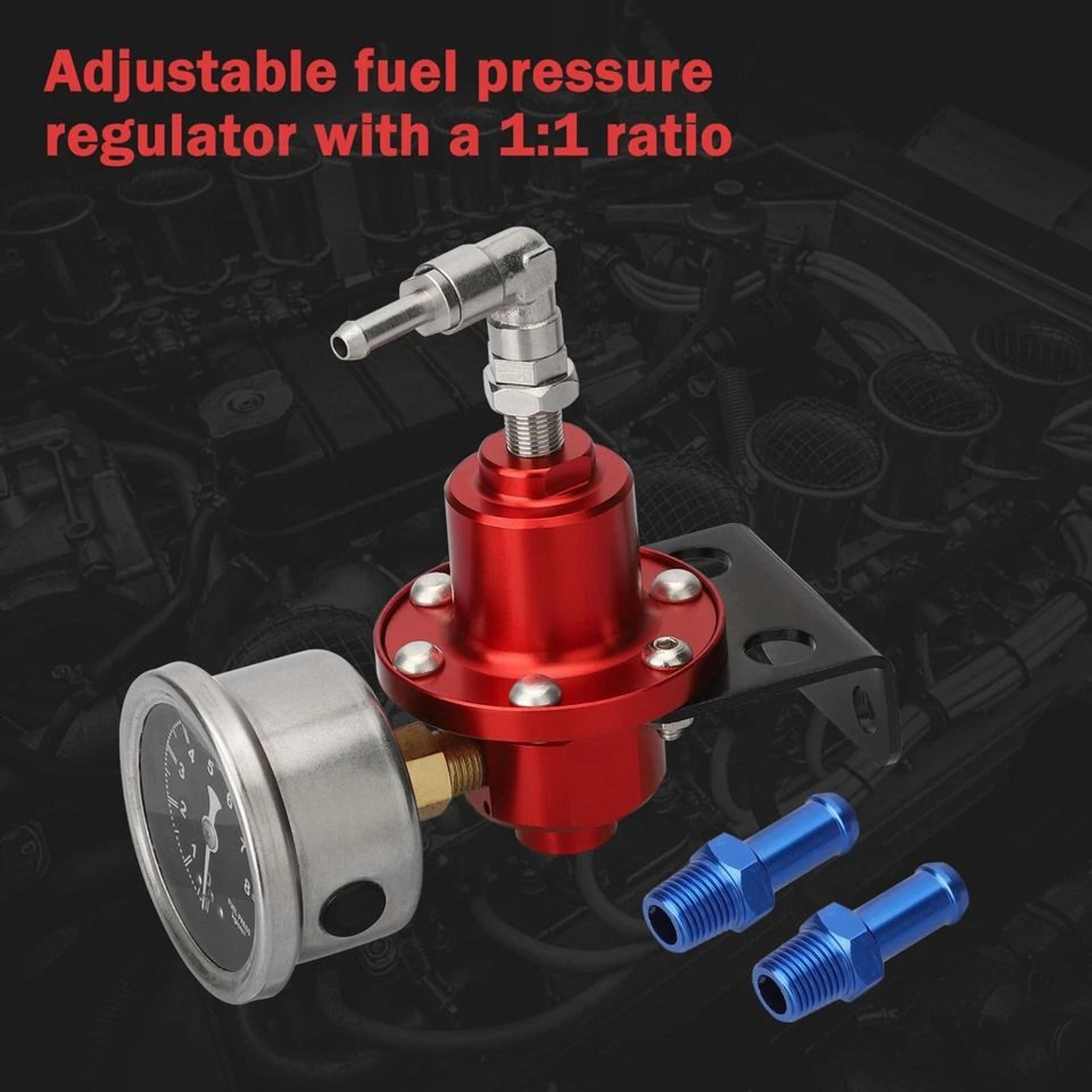 Universal Adjustable Car Fuel Pressure Regulator With Oil Gauge Kit 1