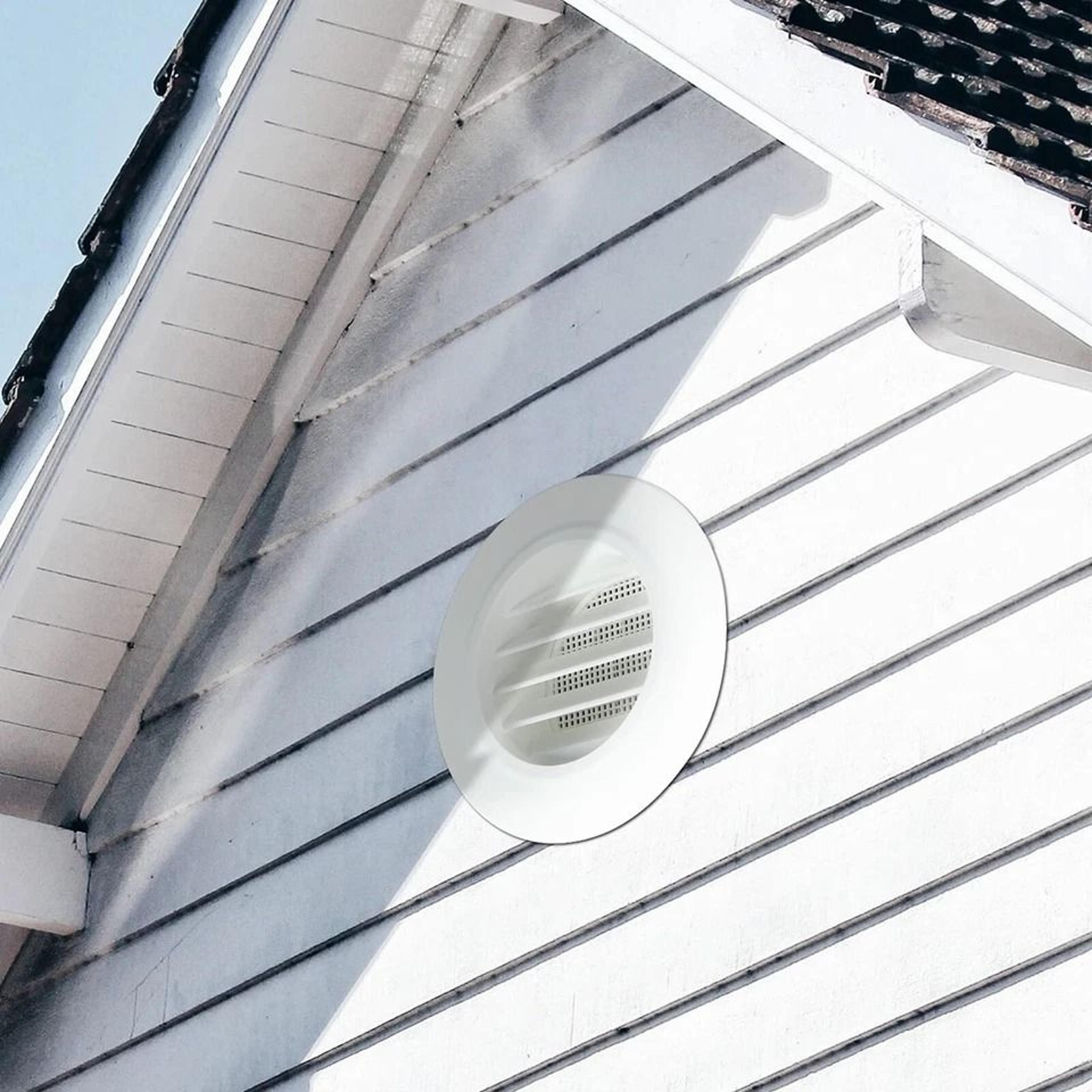 round air soffit vents with oblique louver grille cover & fly screen