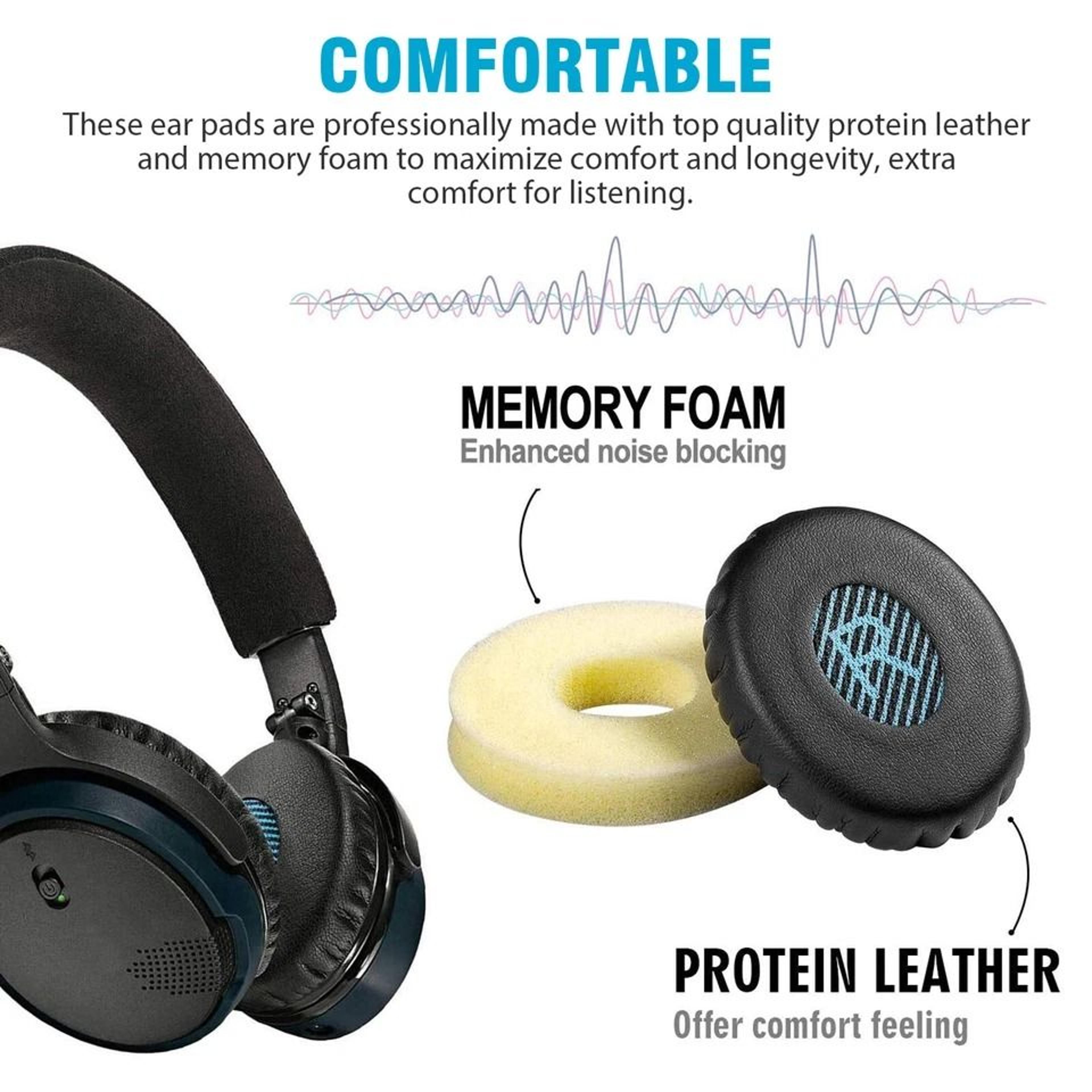 Replacement Earpads For Headphones Comfortable Foam Cushions 4