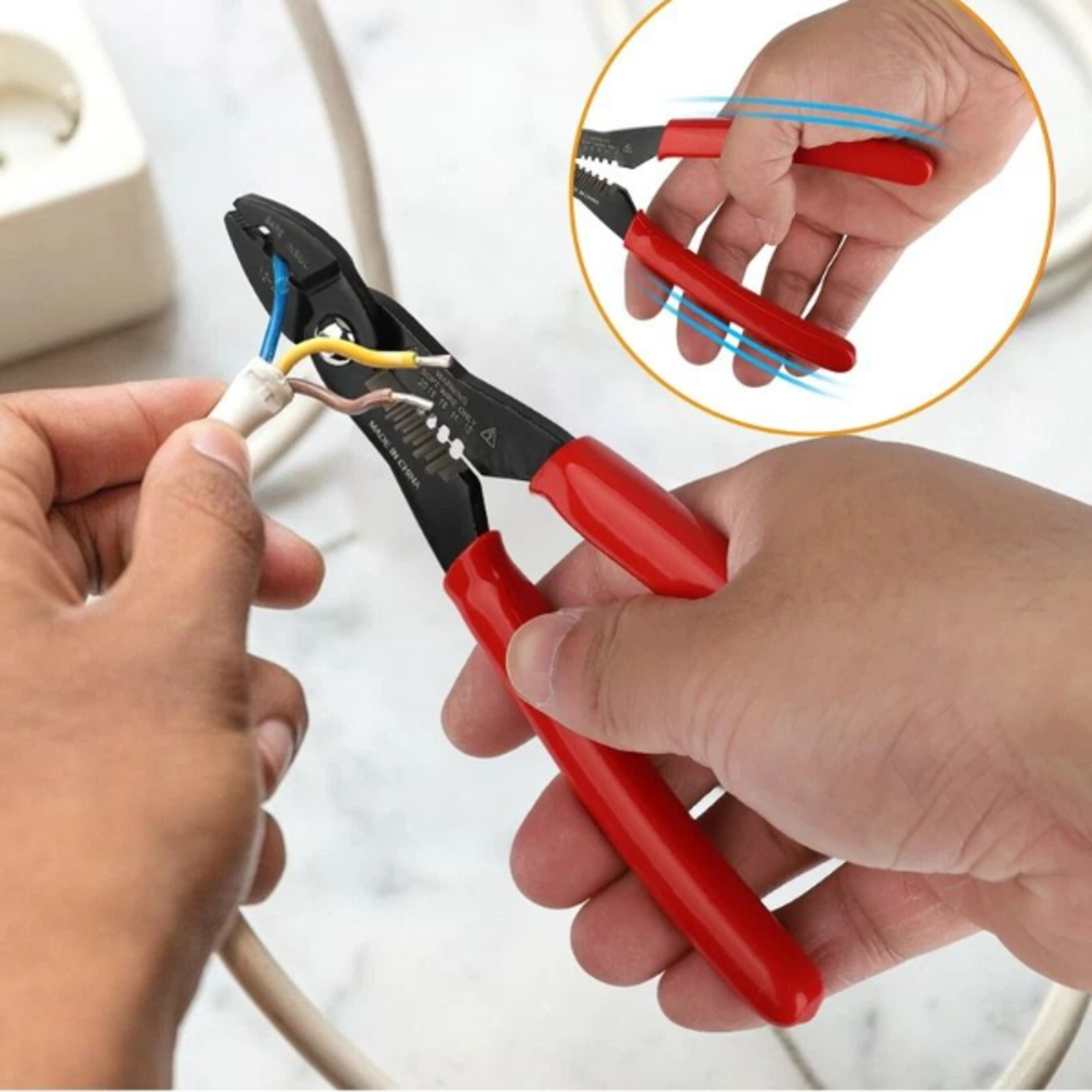 wire stripper crimping tool with cutter electrician precision pliers