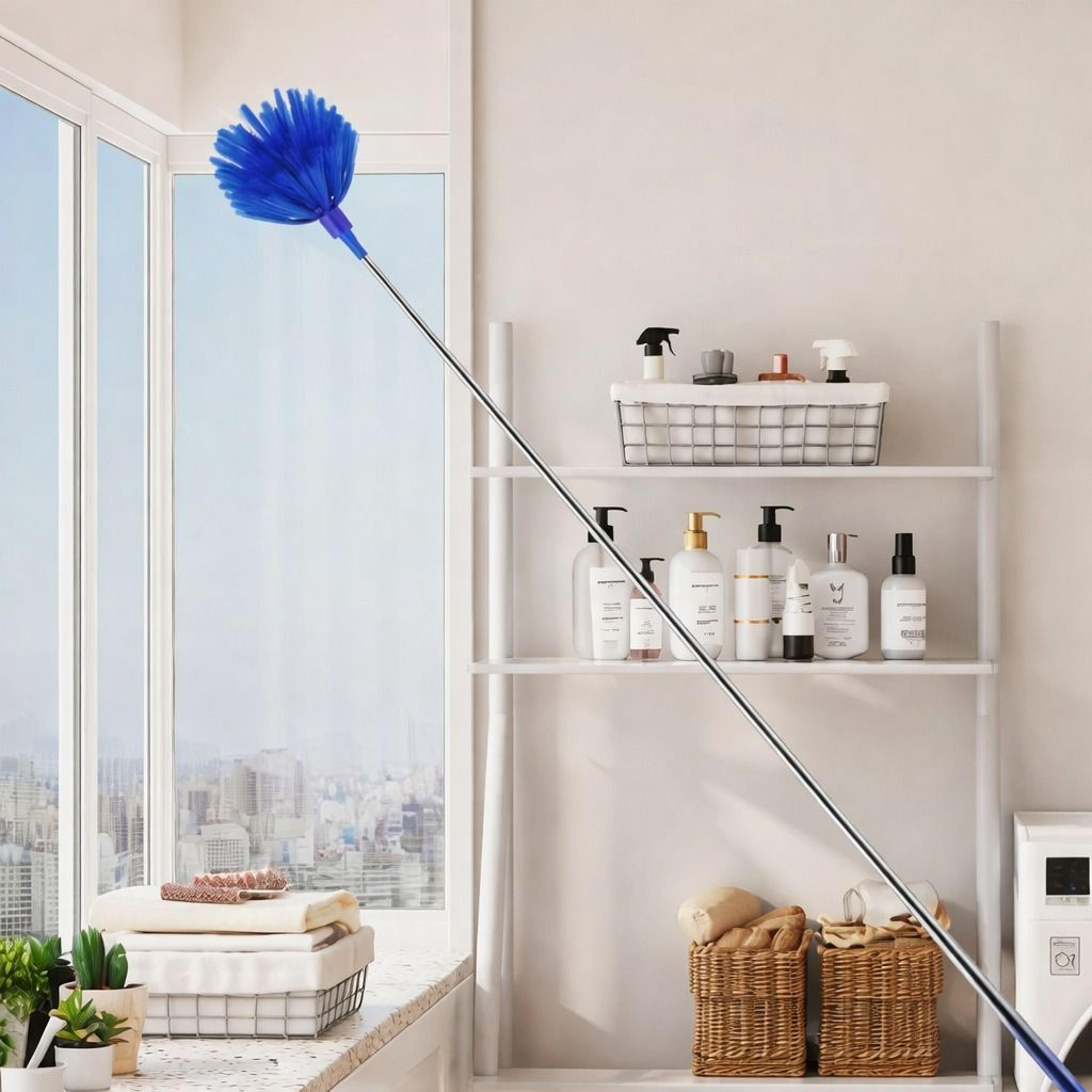 telescopic microfiber & cobweb duster kit for ceiling fans and hard to reach areas