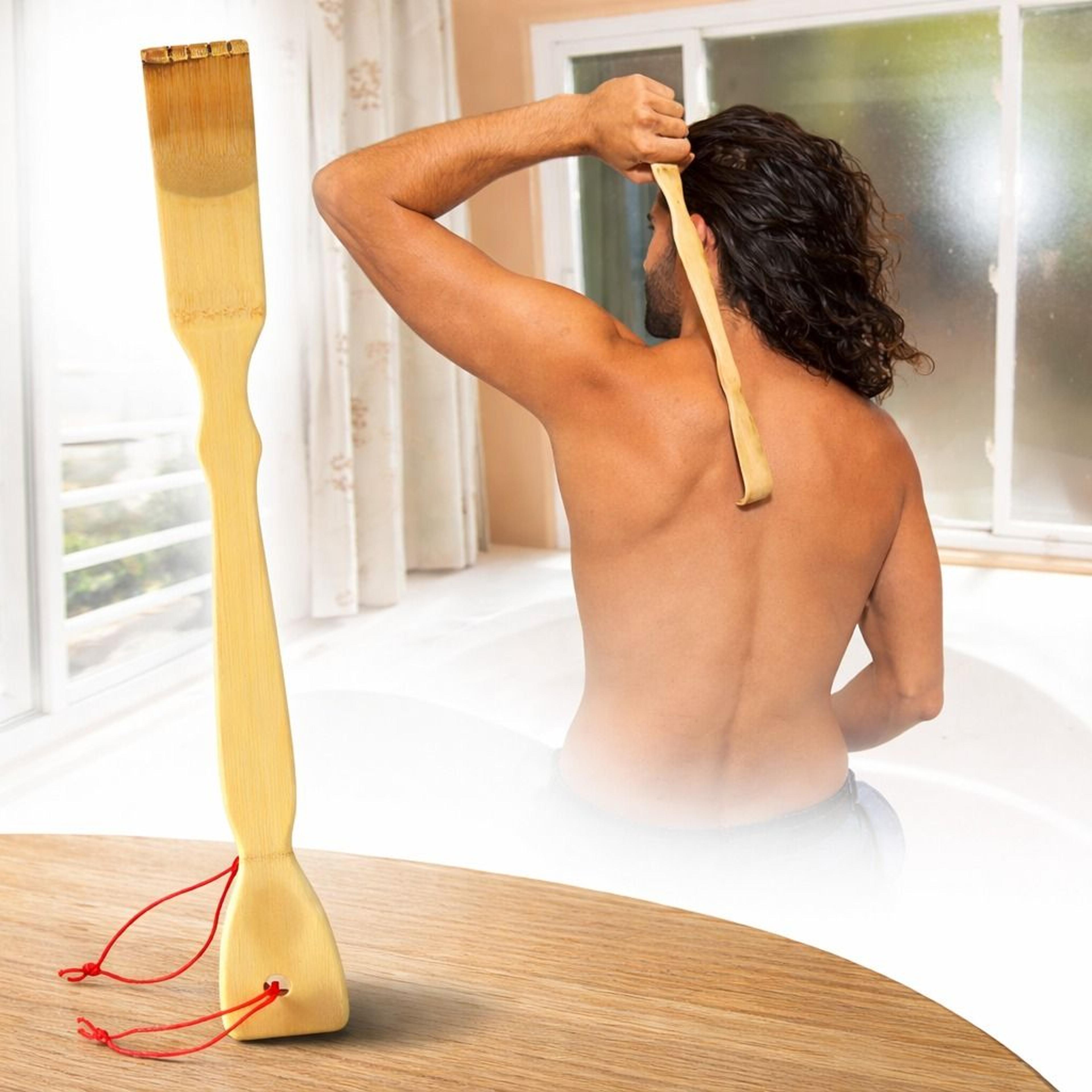 long reach natural bamboo back scratcher portable itch relief tool