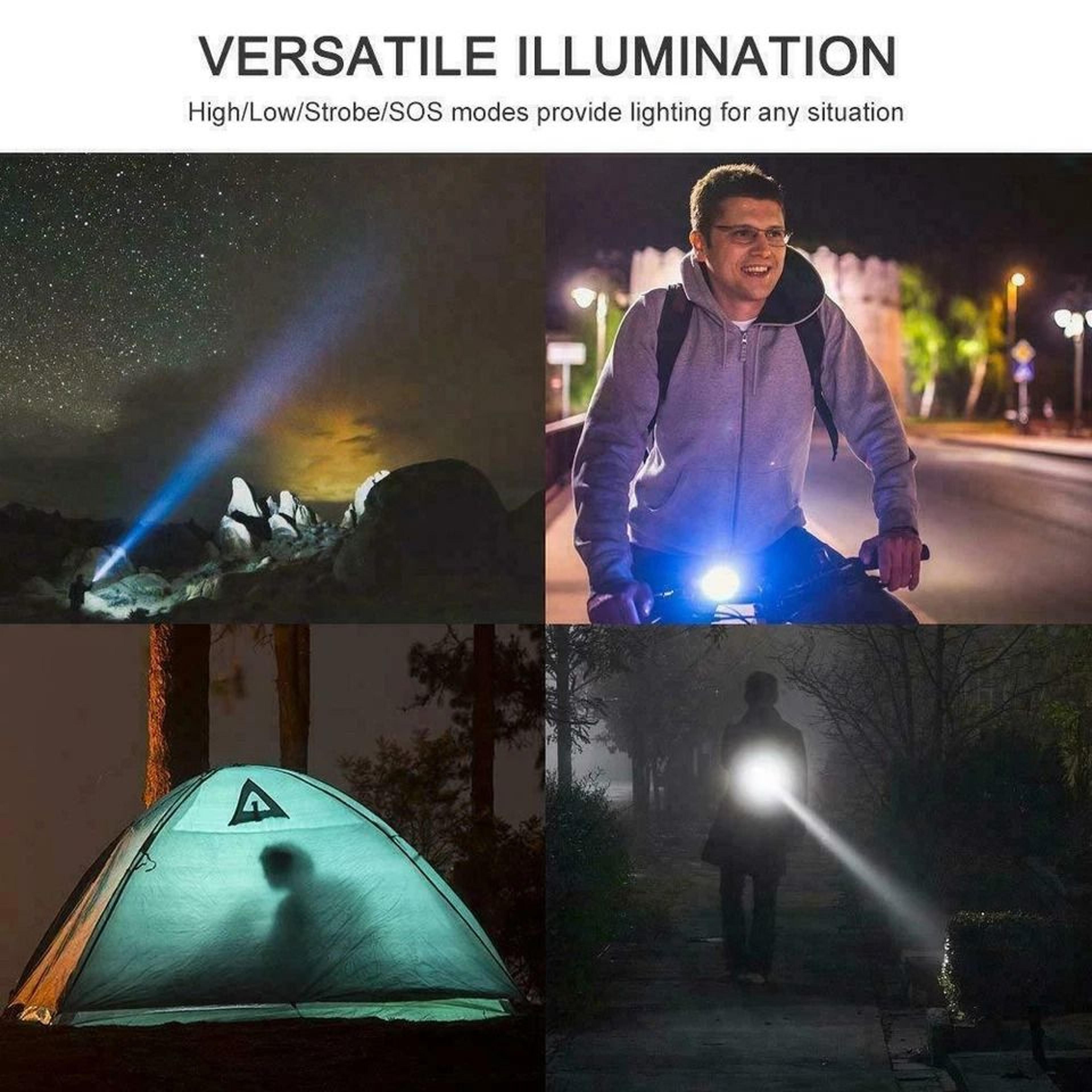 Rechargeable LED Tactical Flashlight With USB Charging 1