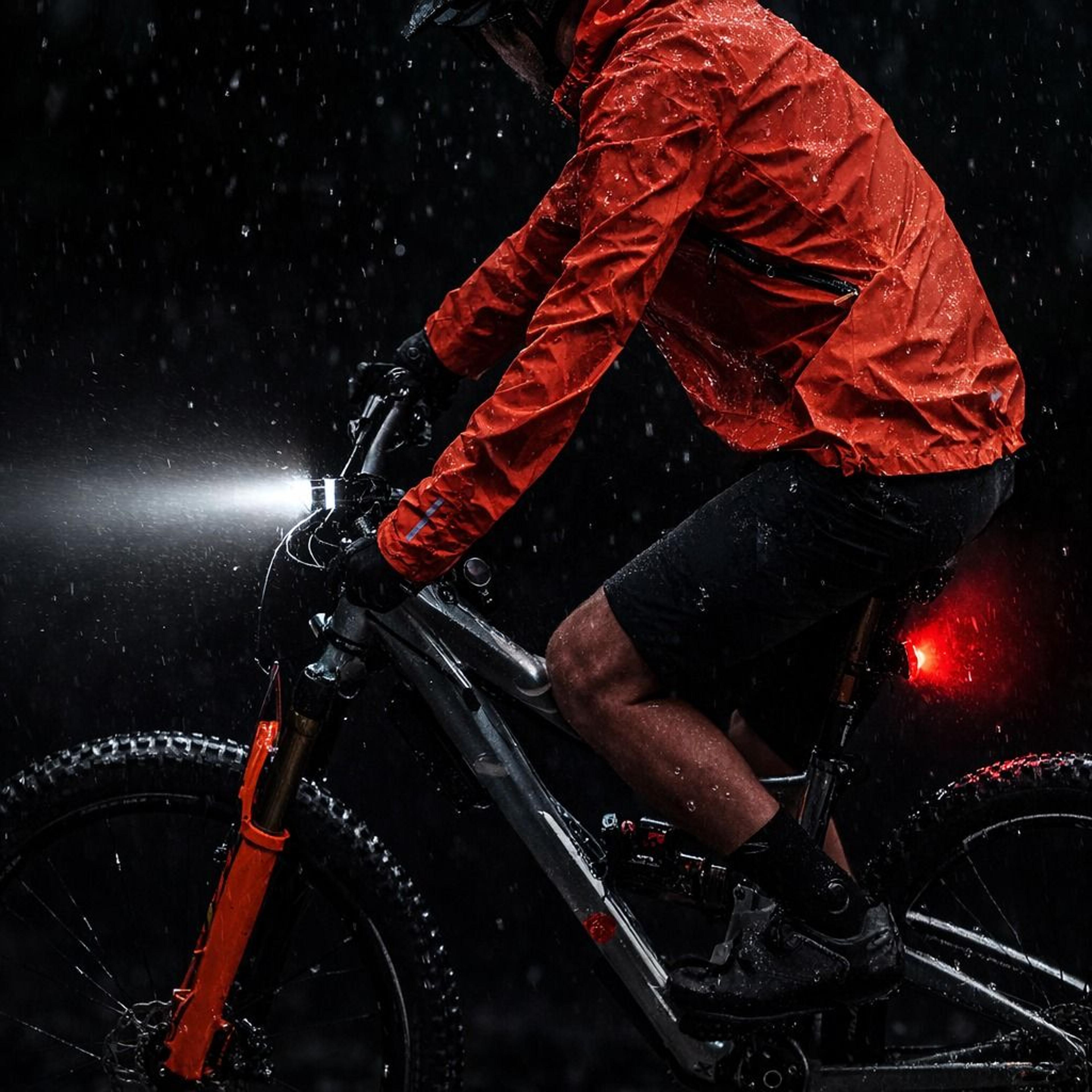 usb rechargeable led bicycle headlight & rear tail light set