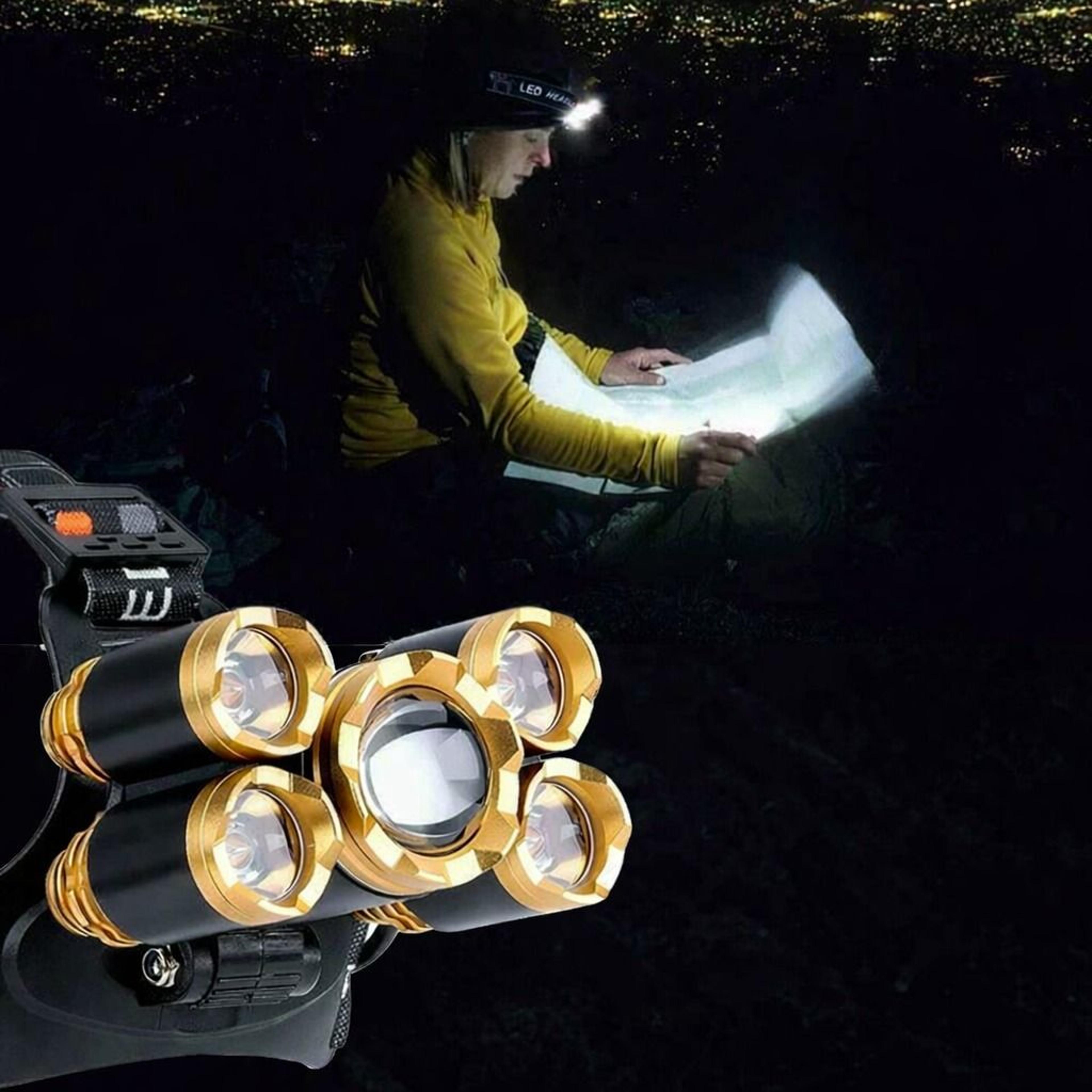 super bright led headlamp flashlight with adjustable focus & waterproof for outdoor adventures
