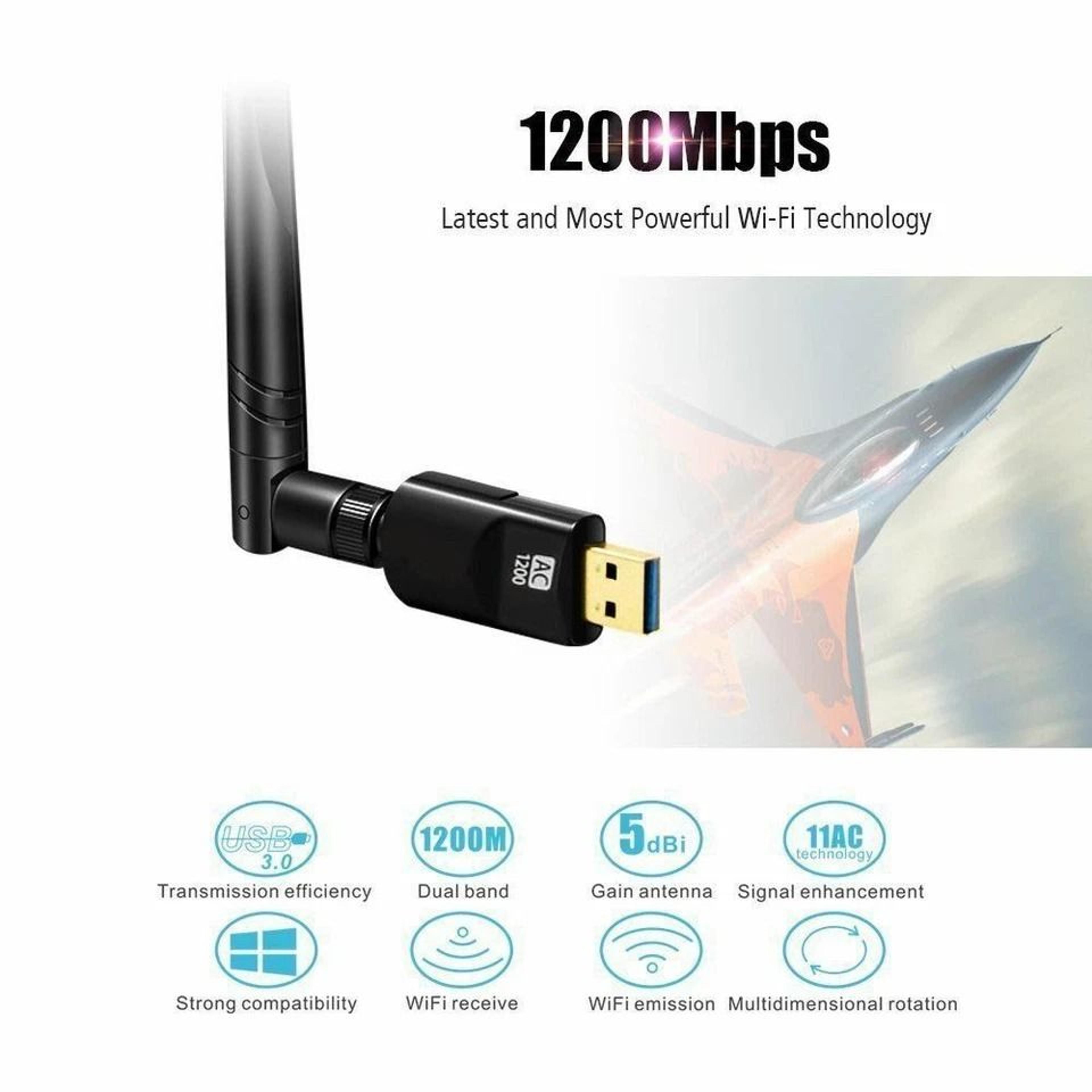 Wireless USB Wifi Adapter Dongle Dual Band With Powerful Antenna 4