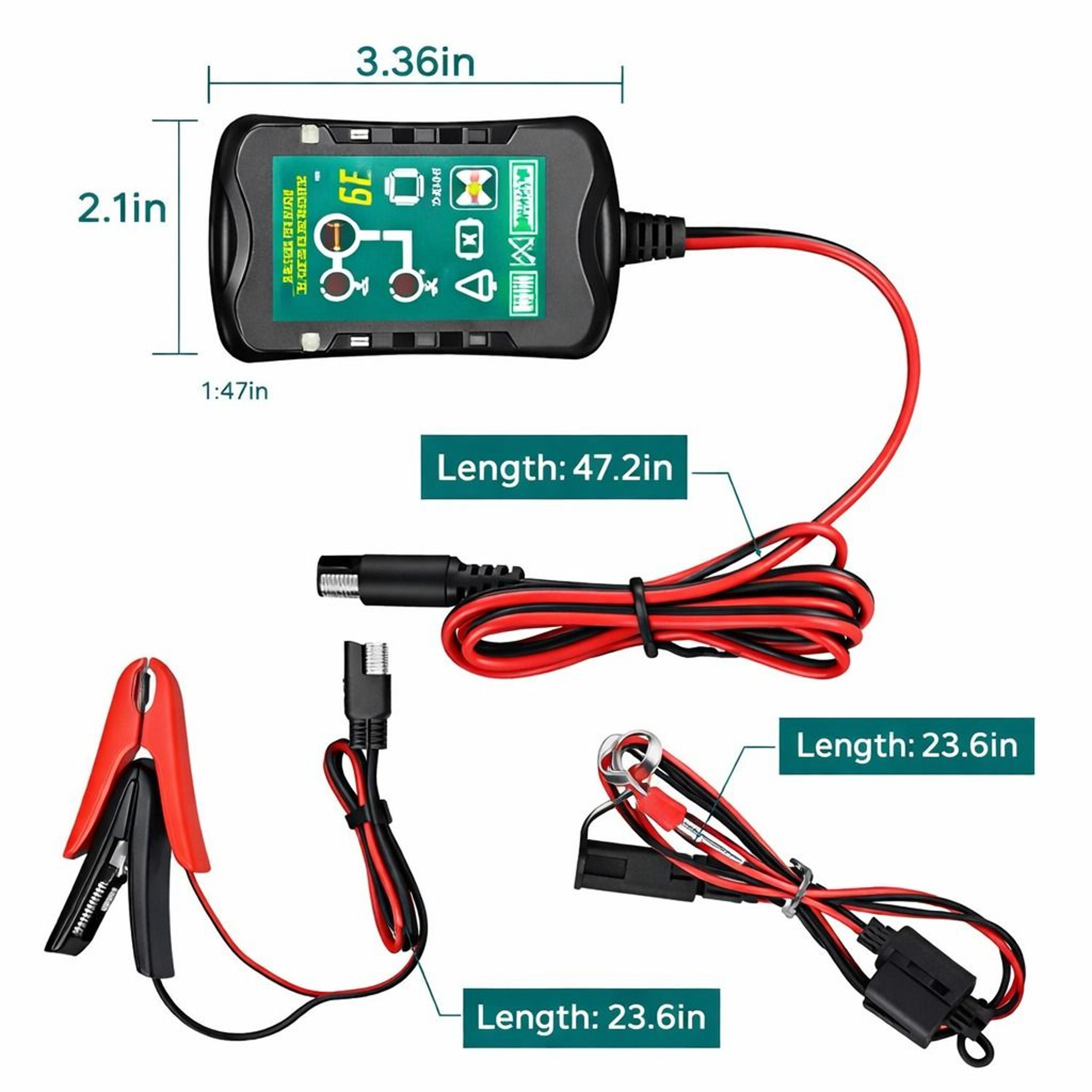 Auto Trickle Charger Maintainer For Wet Gel  AGM Batteries 6