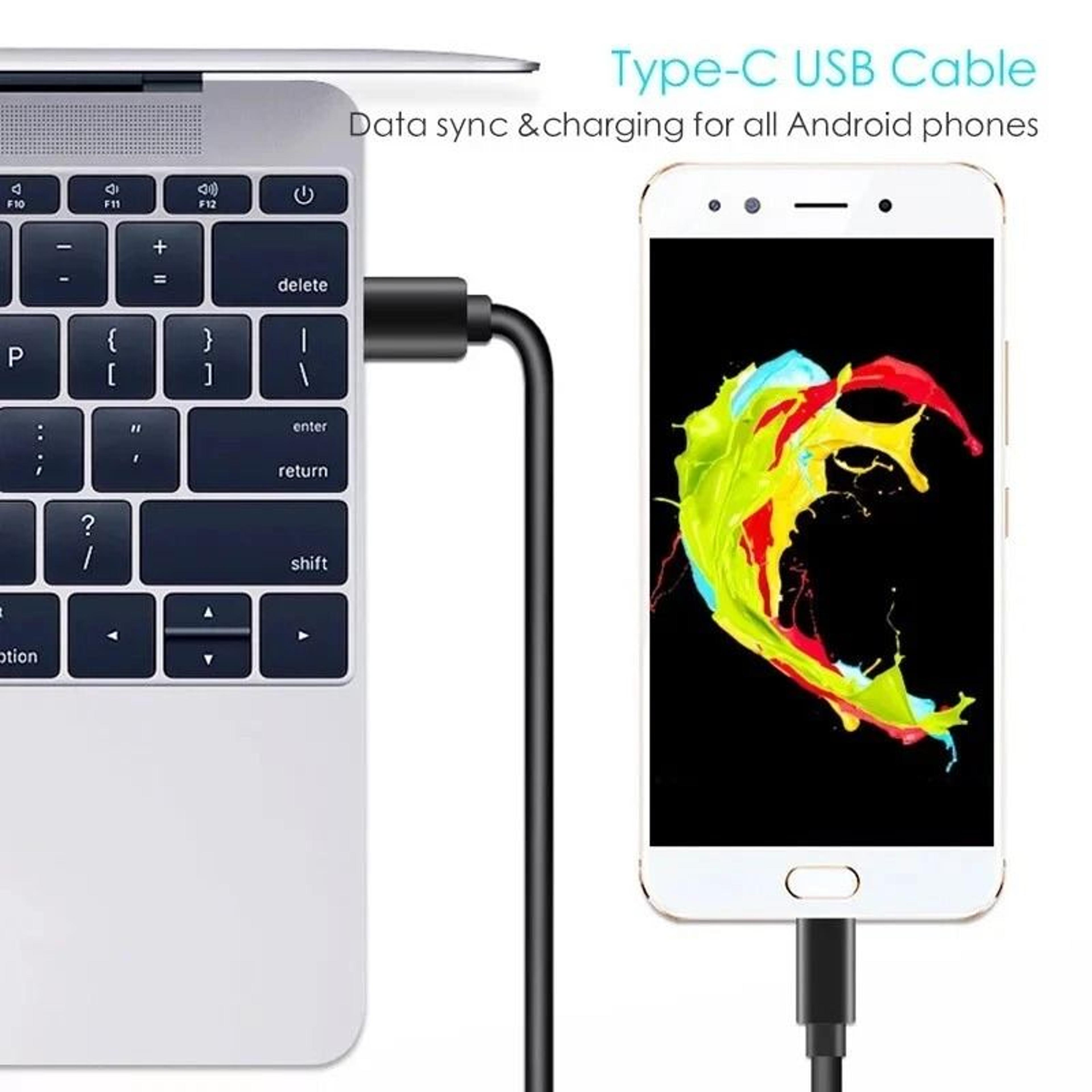 USB C To USB A Fast Charging Cable Quick Charger  Sync Cord For Mobile Devices 5