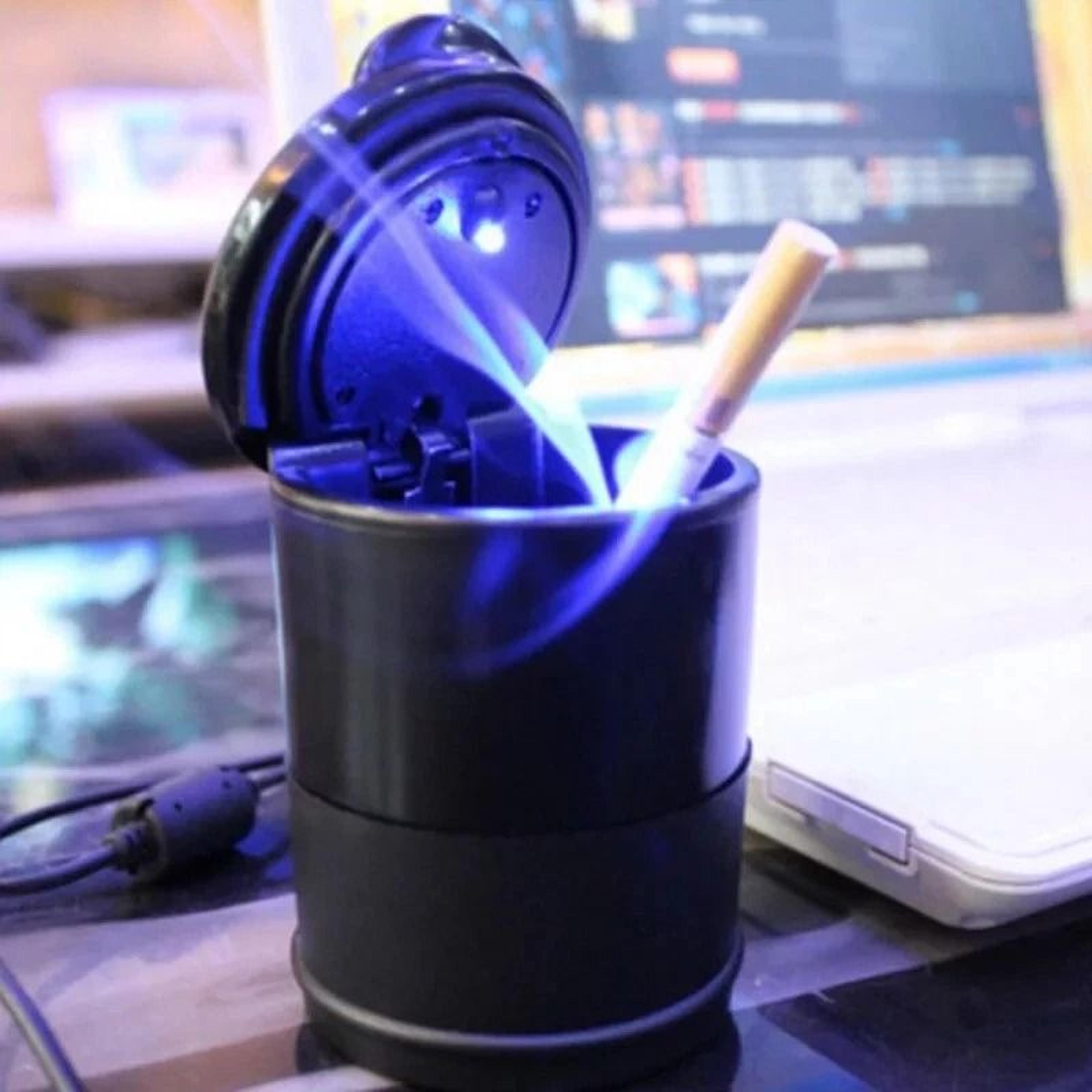 led car ashtray with cylinder holder smoke free, stylish, and practical for your vehicle