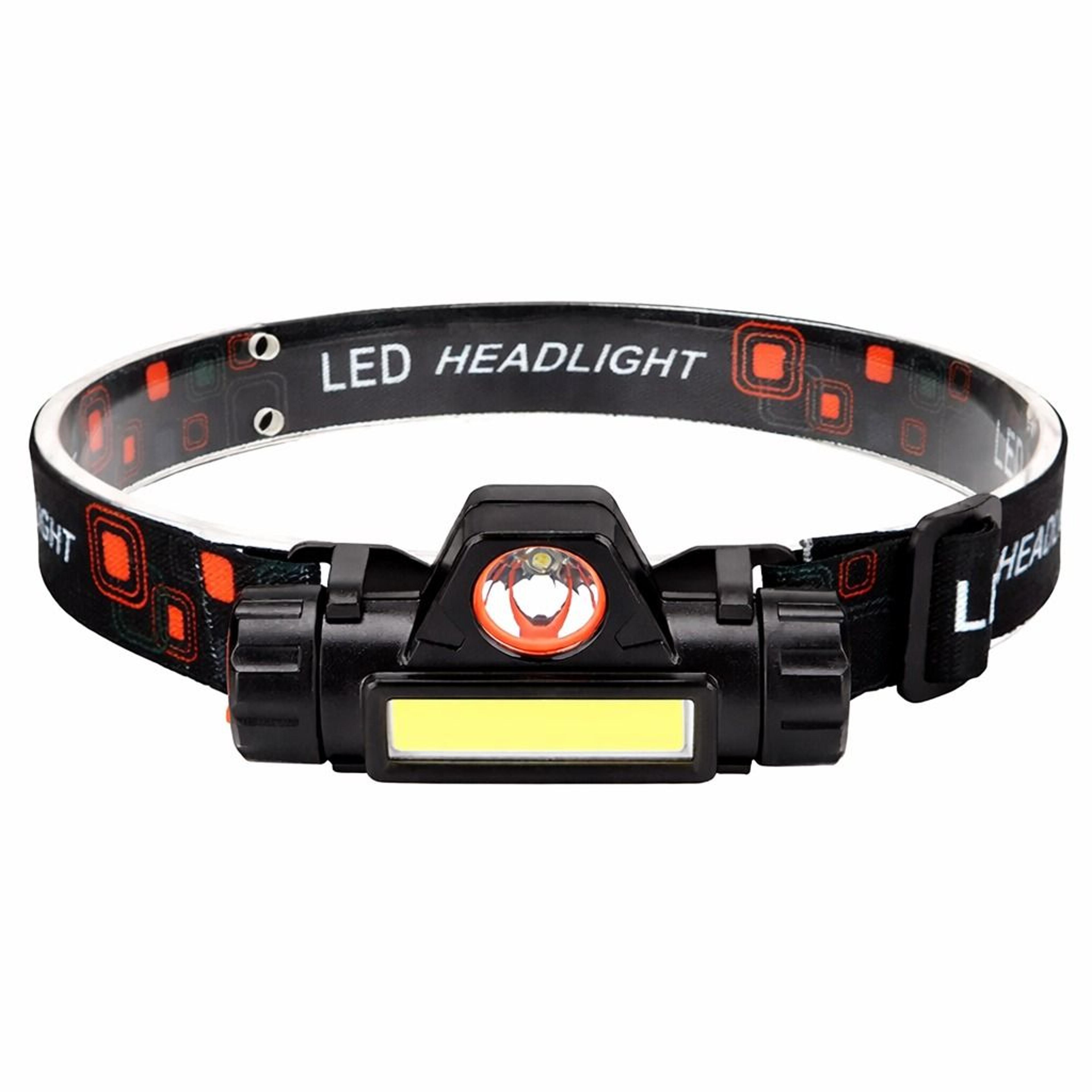 usb rechargeable waterproof led headlamp dual mode for outdoor adventure, camping & night activities