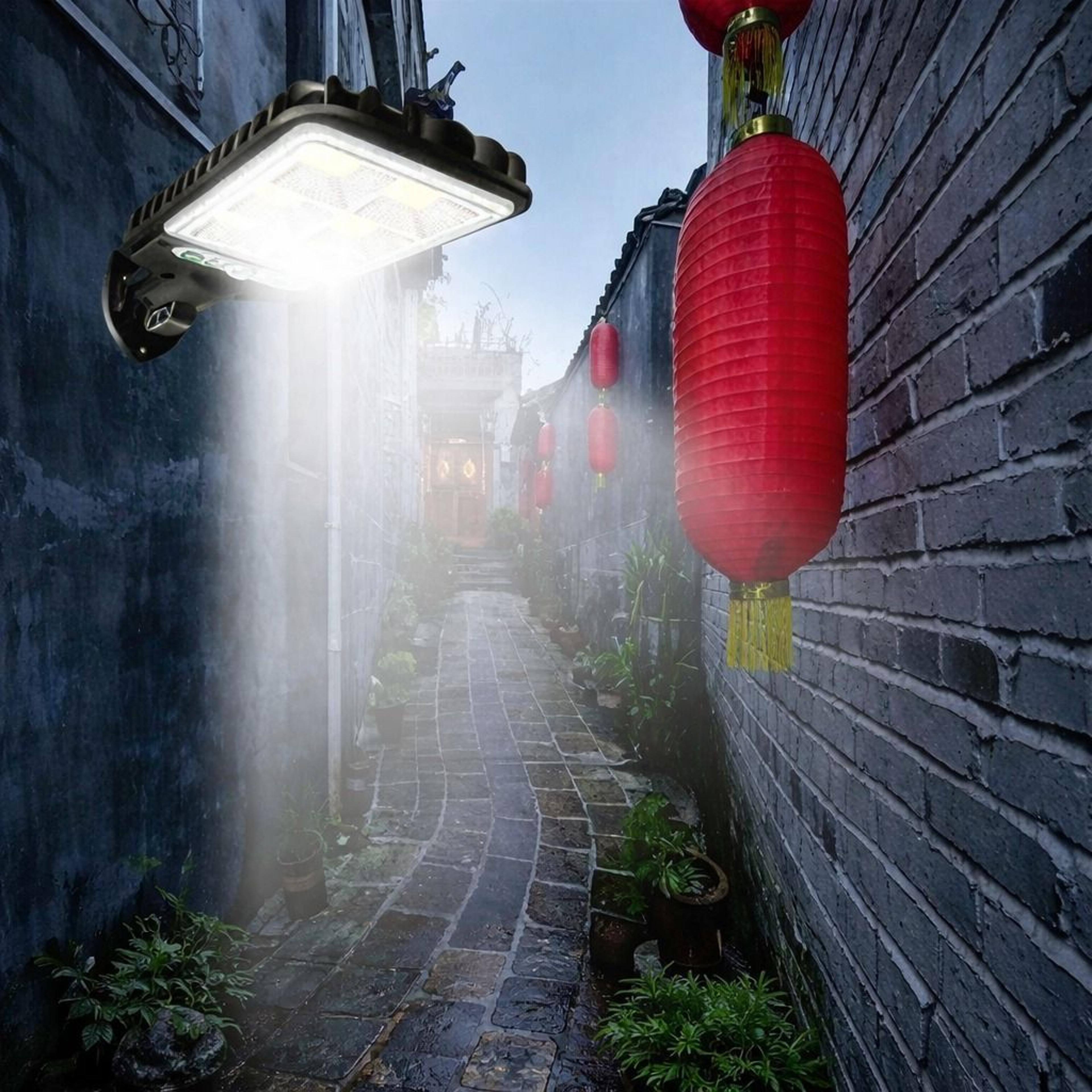 led solar flood light with motion sensor outdoor waterproof, for garden, yard, street & wall