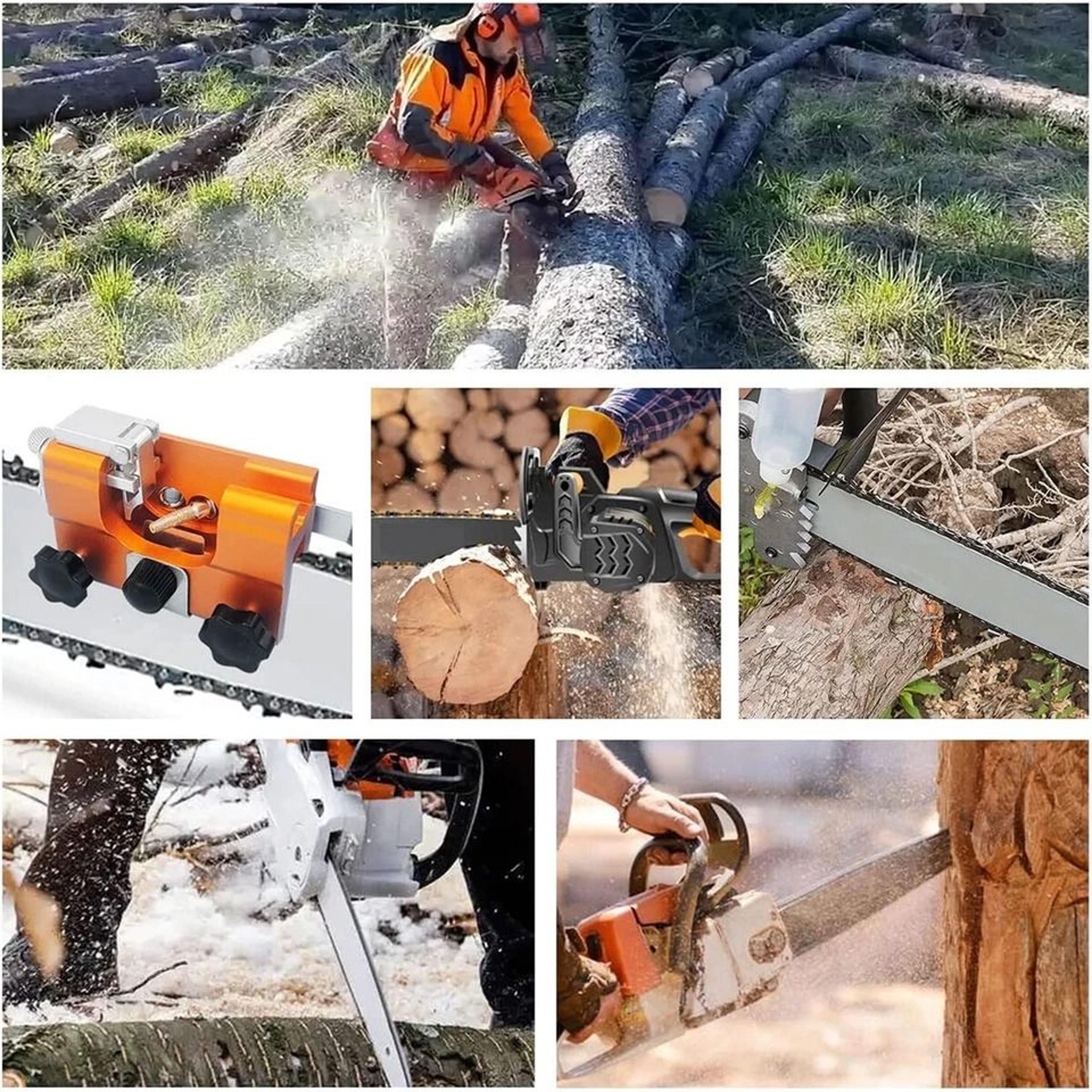 Portable Chainsaw Chain Sharpening Jig With Hand Crank  Sharpening Tool Set 1