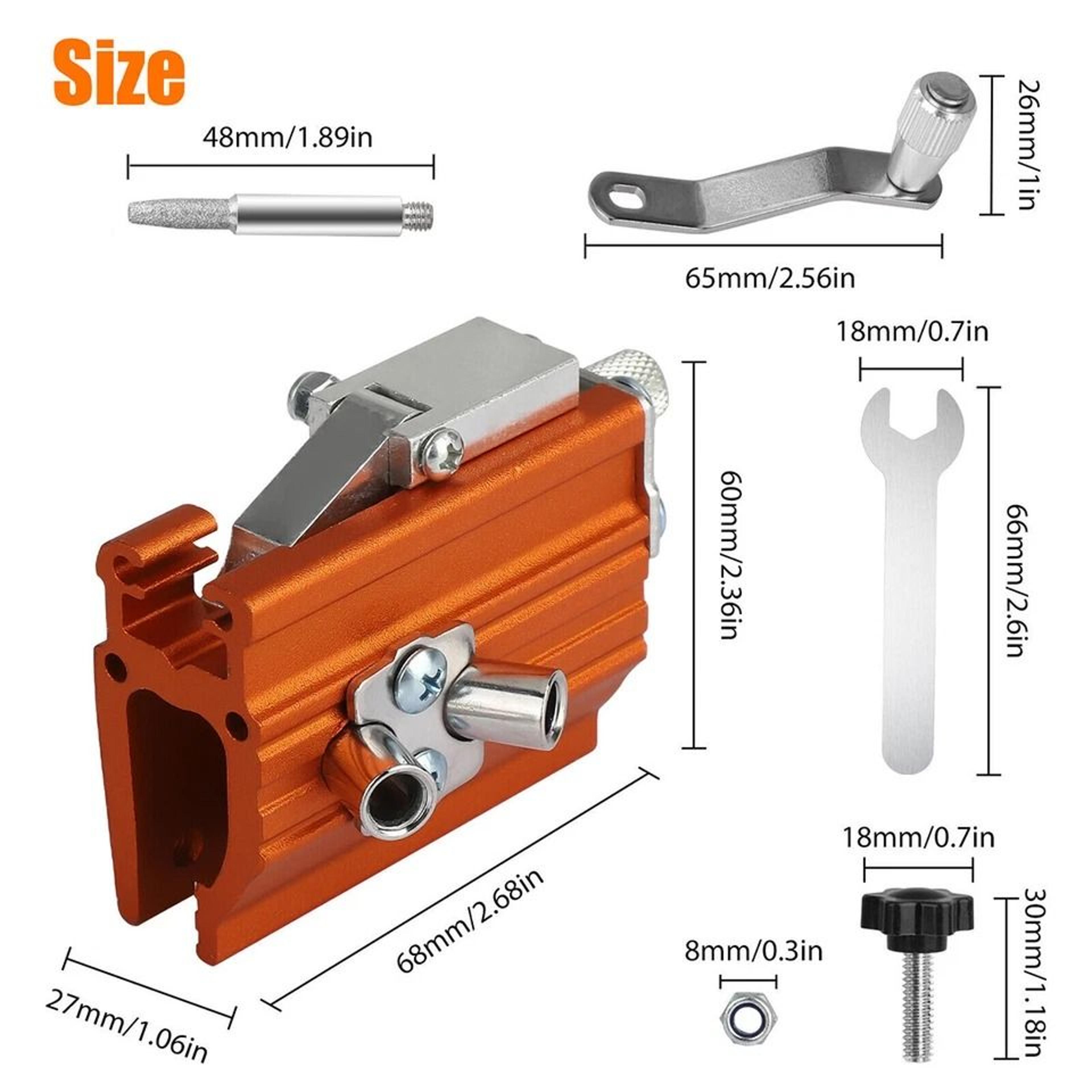 Portable Chainsaw Chain Sharpening Jig With Hand Crank  Sharpening Tool Set 3