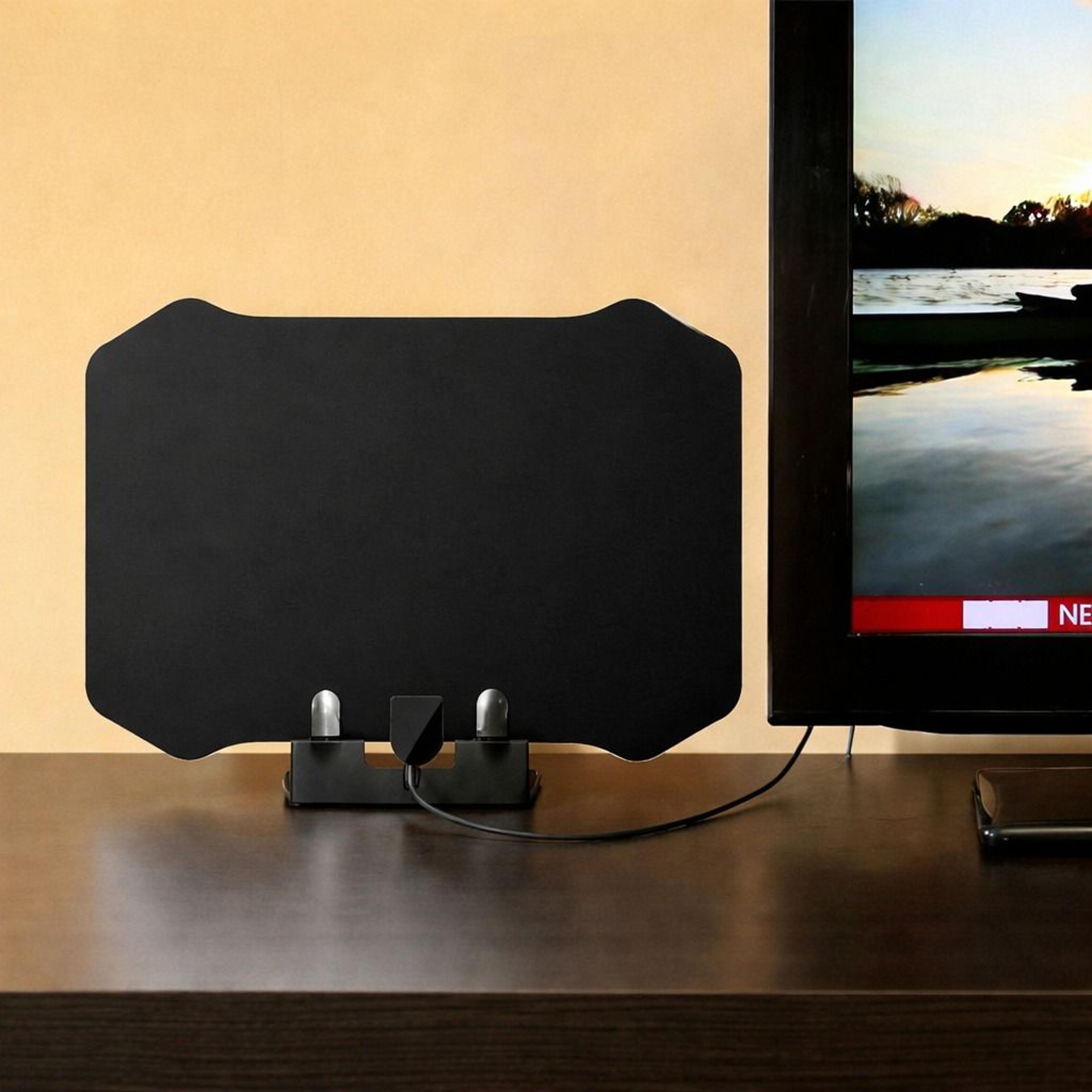 clear indoor digital tv hdtv antenna reception, compact & high performance