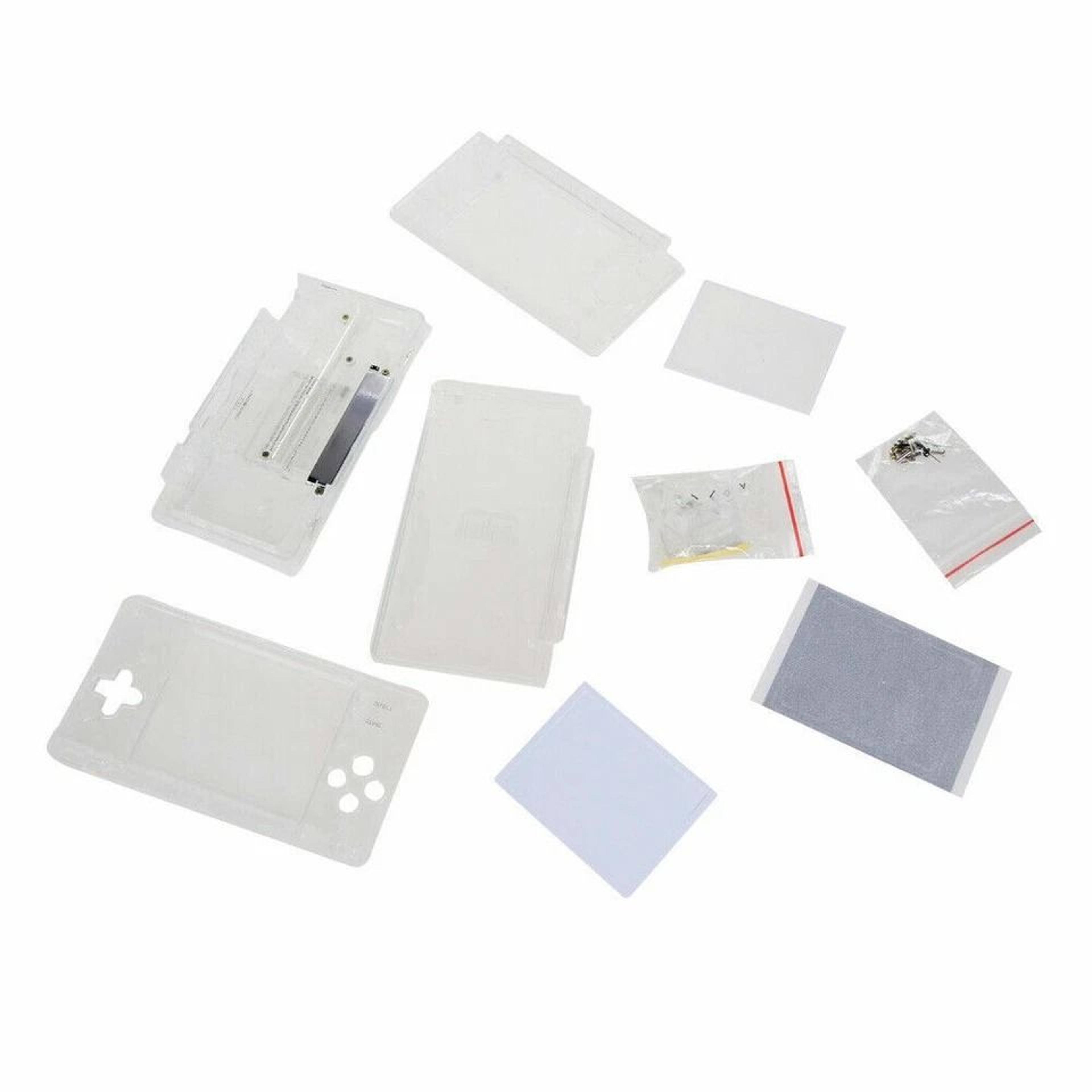 Full Replacement Housing Shell DS Lite Clear LCD Lens Buttons And Screws Set 5