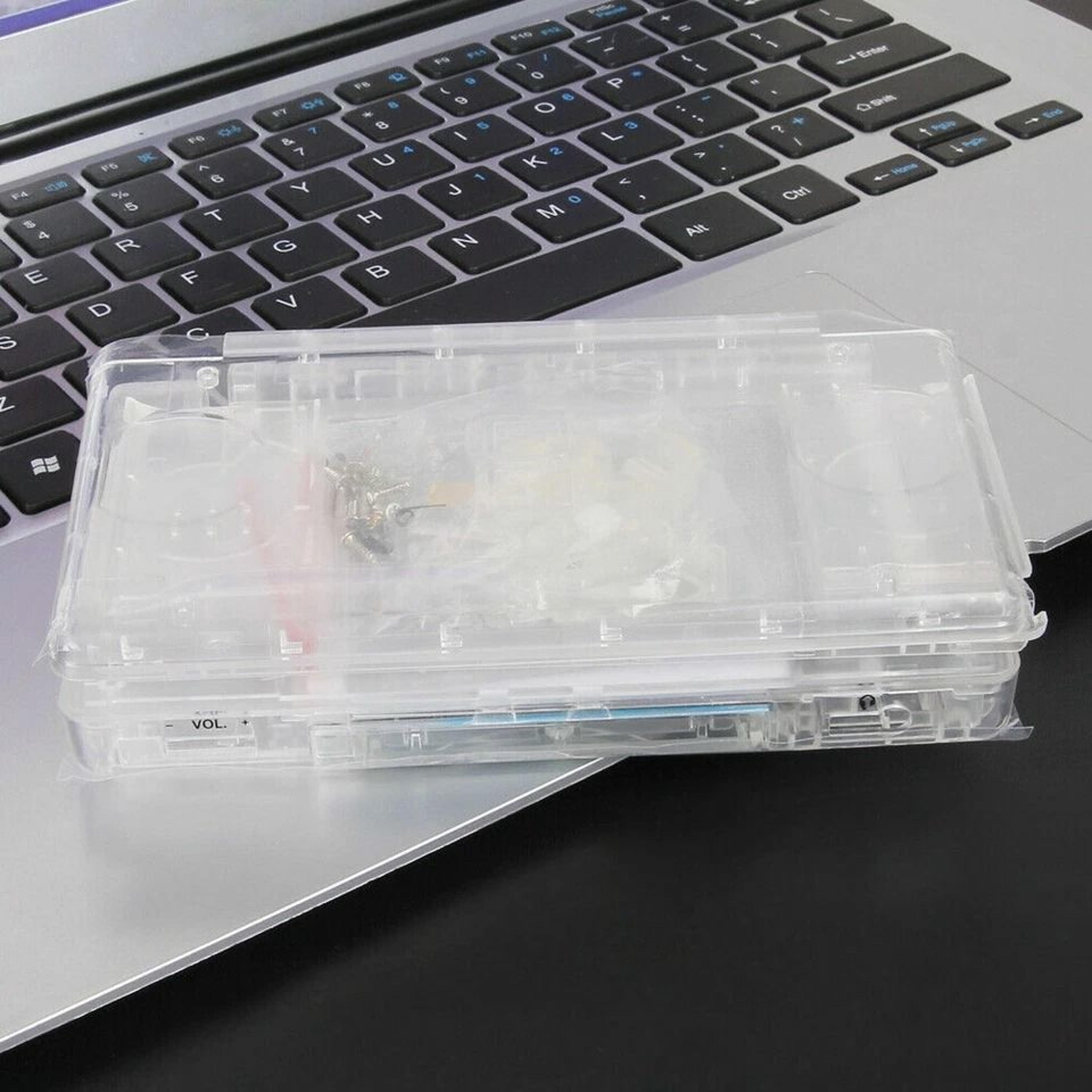 full replacement housing shell ds lite clear lcd lens, buttons, and screws set