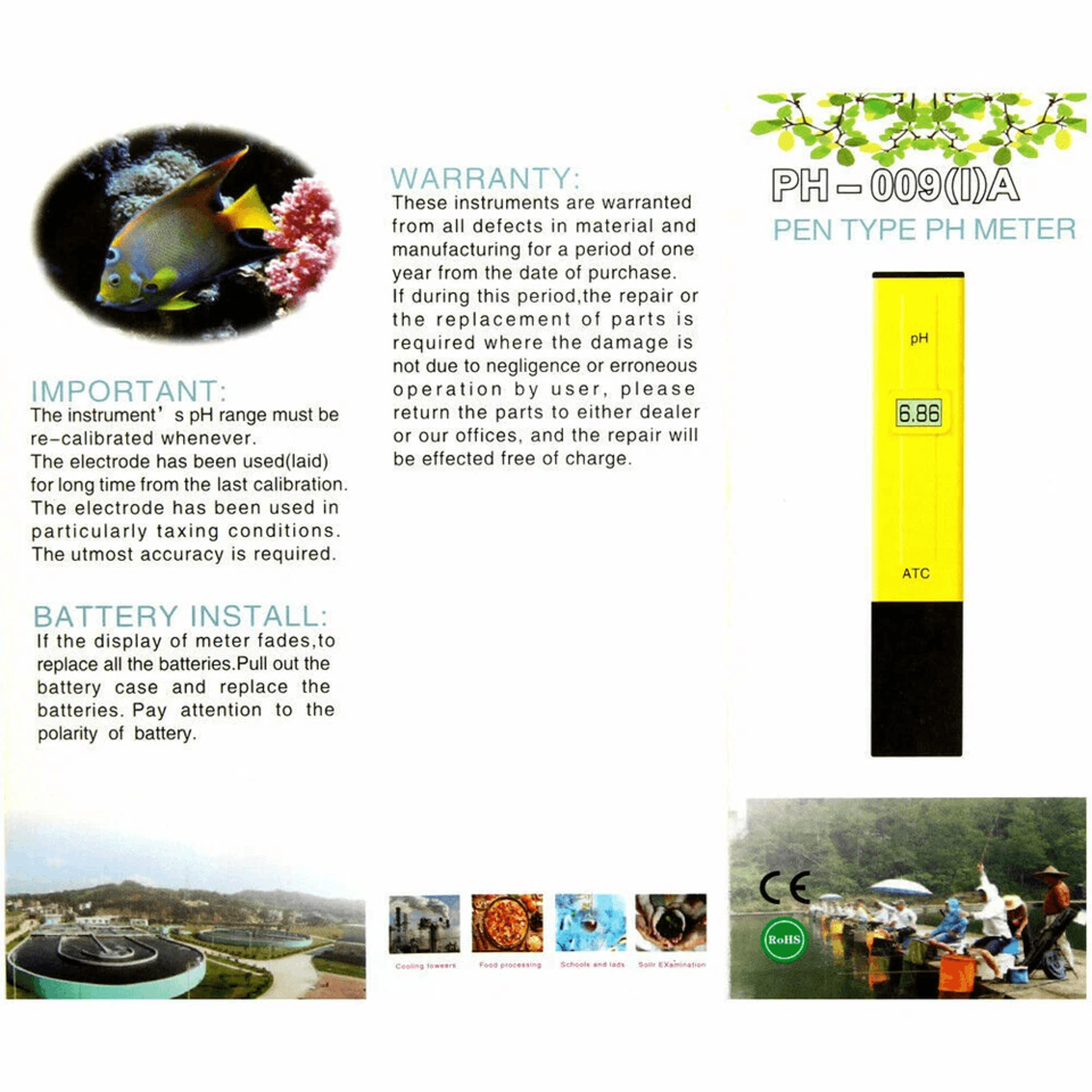 Digital Electric PH Meter LCD Tester For Hydroponics  Aquarium Water Accurate PH Test Pen 7