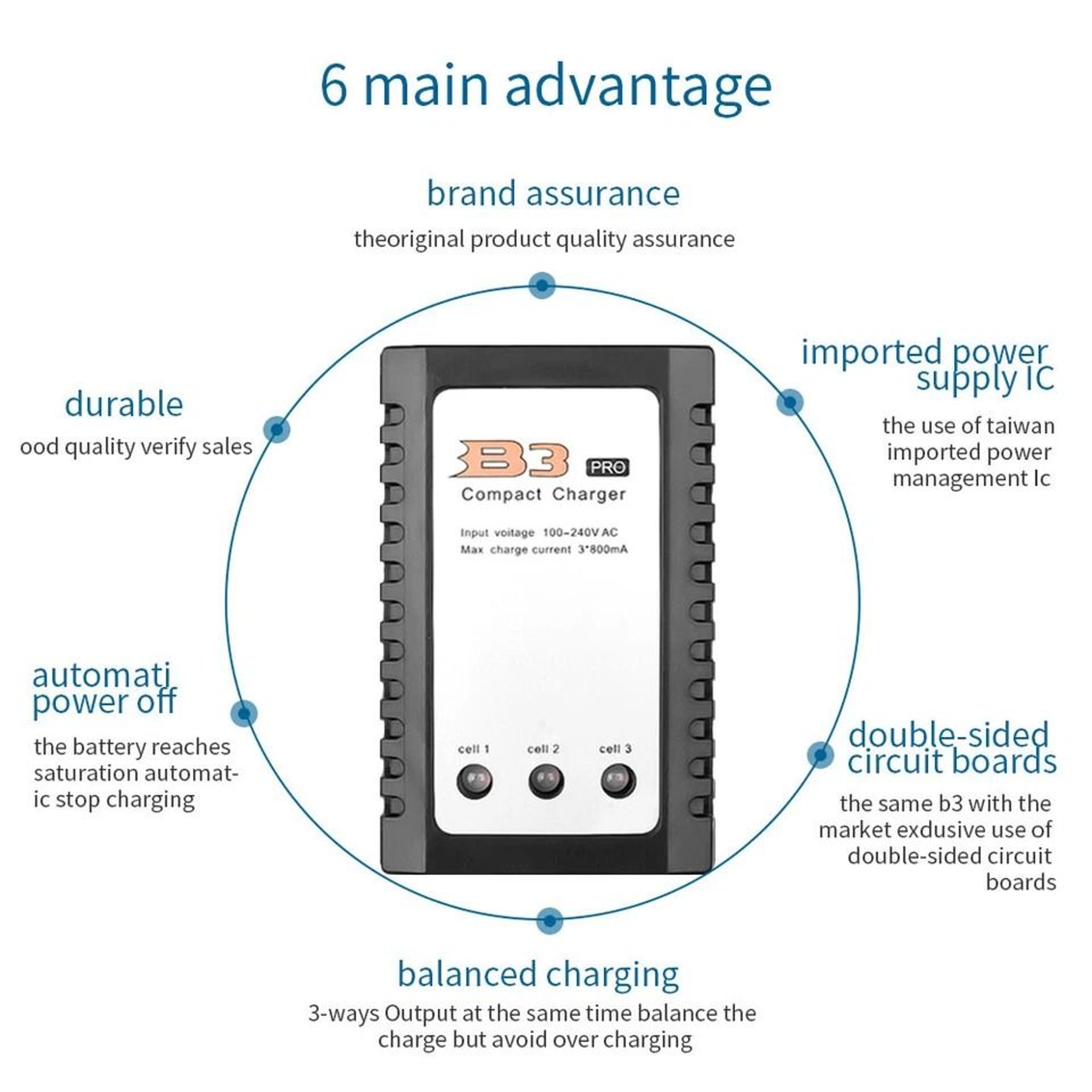 B3 LIPO Battery Charger Durable  Efficient 2