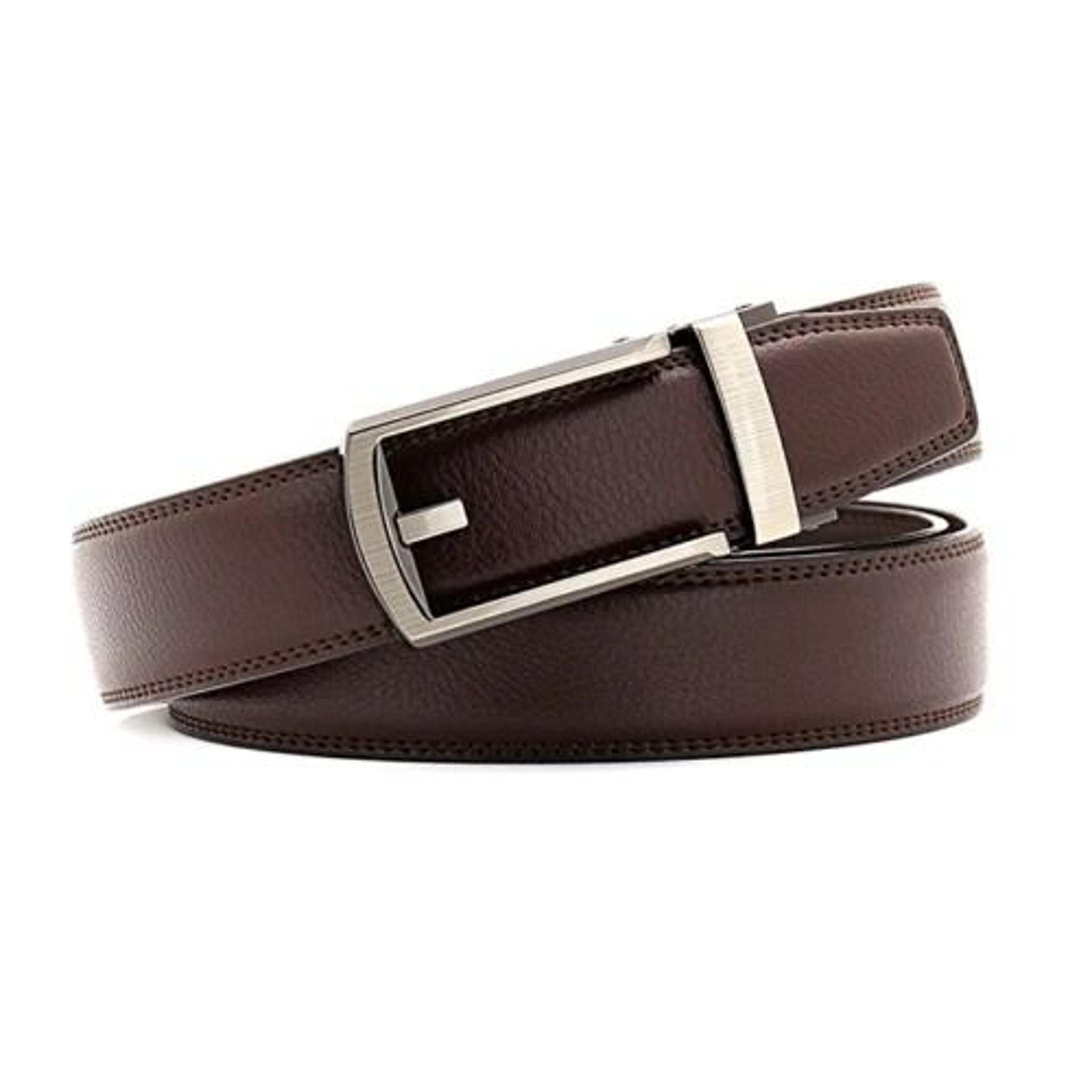 Mens Leather Automatic Buckle Belt Durable Click Lock Fashion Belt 6