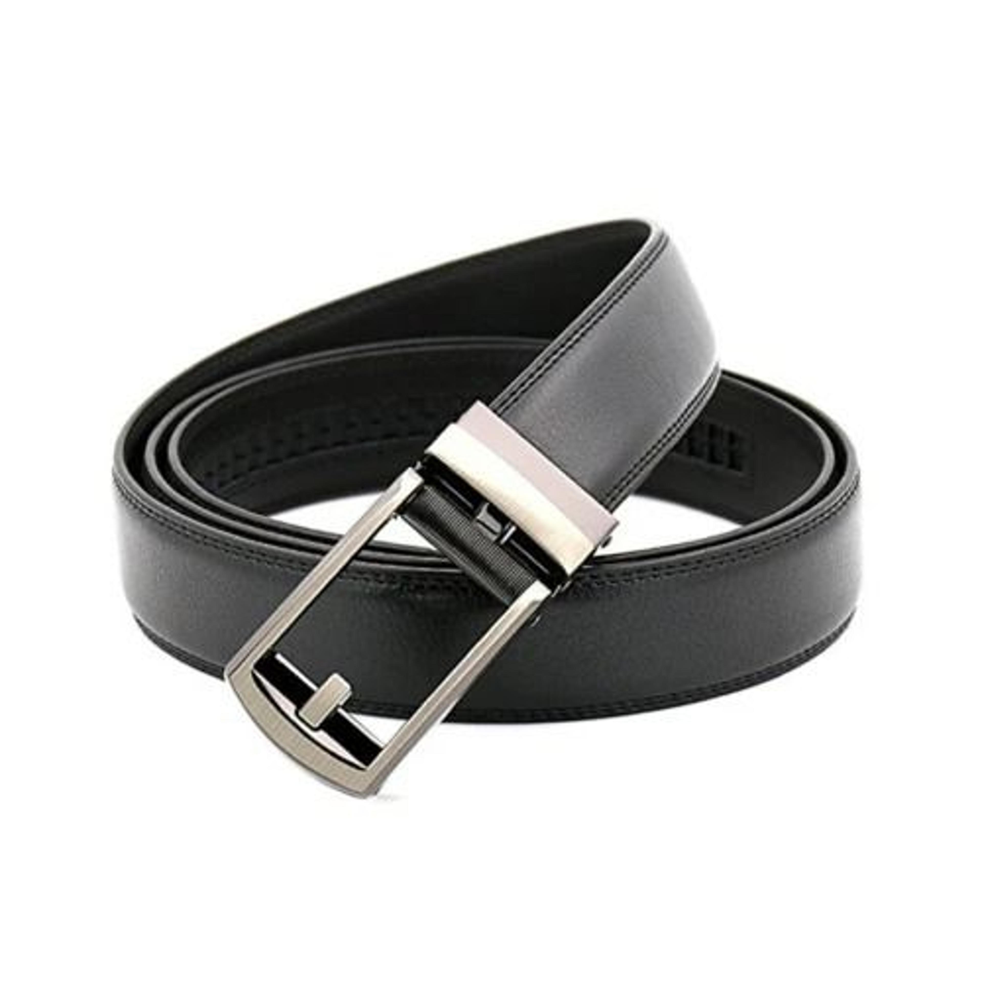 Mens Leather Automatic Buckle Belt Durable Click Lock Fashion Belt 5