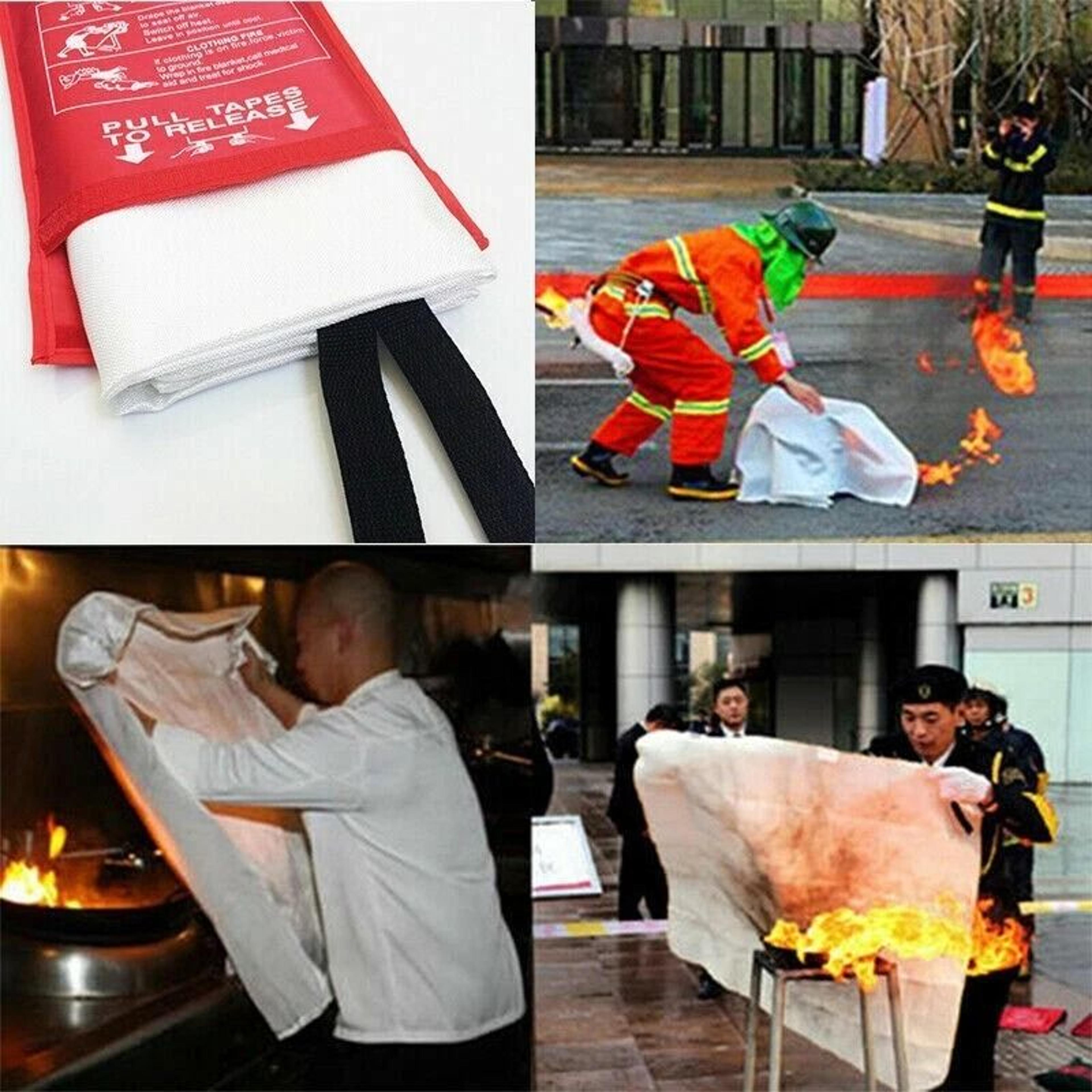 Emergency Fire Blanket Fiberglass Fire Retardant Blanket For Home Kitchen Grill And Outdoor Use 6