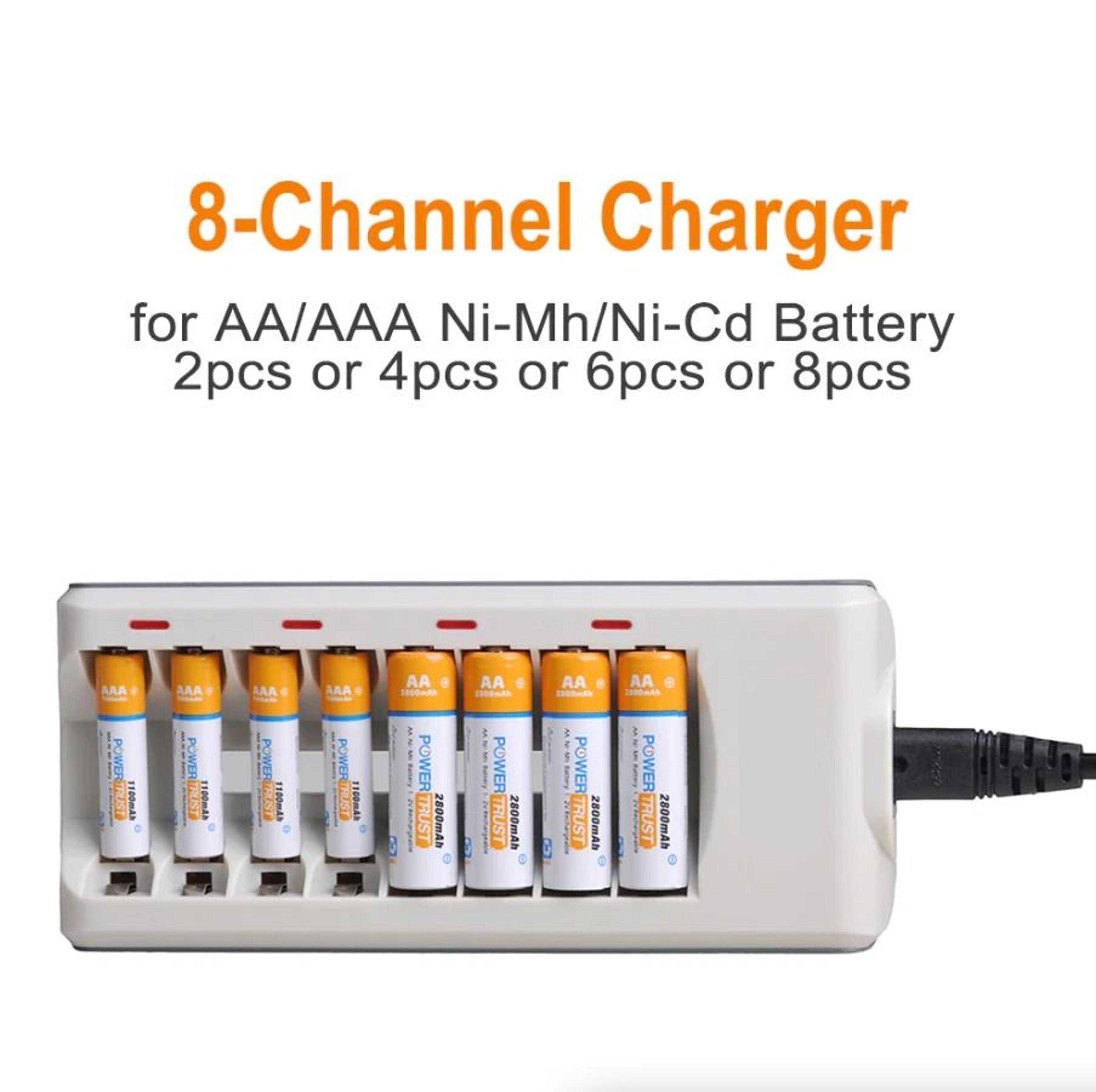 Rechargeable Battery Charger With 8 Slots Fast Charge 11