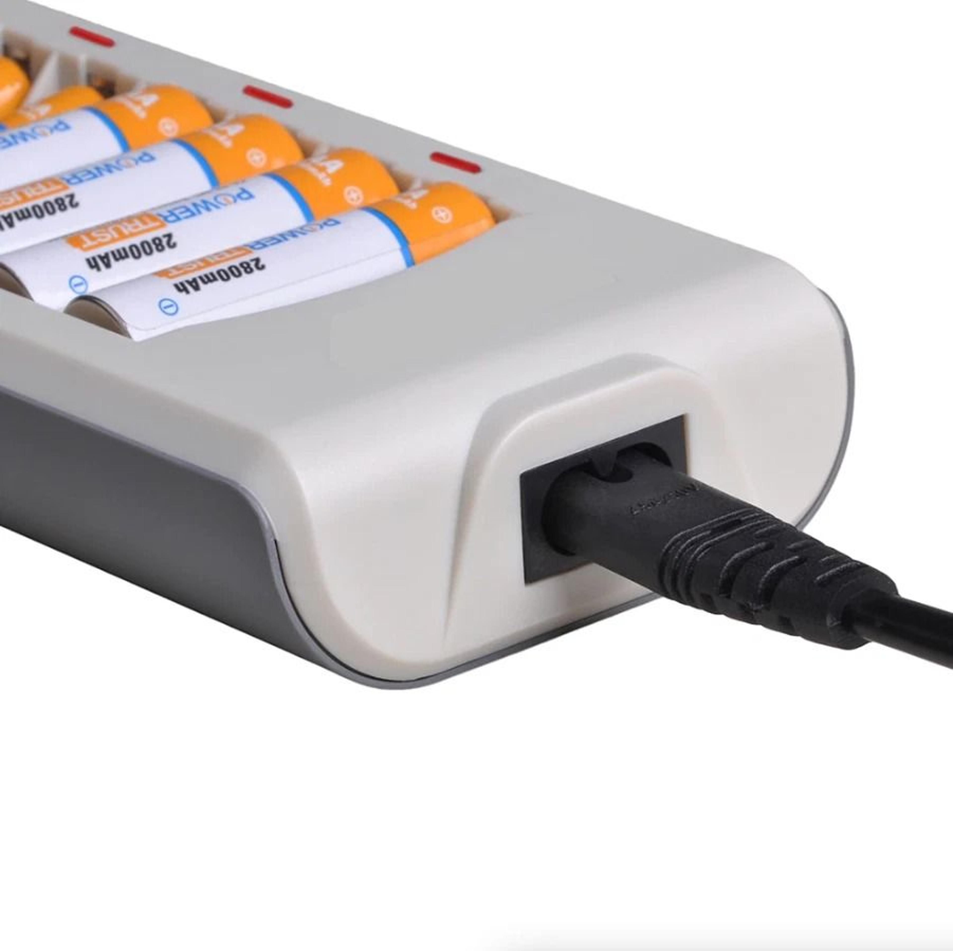 Rechargeable Battery Charger With 8 Slots Fast Charge 6
