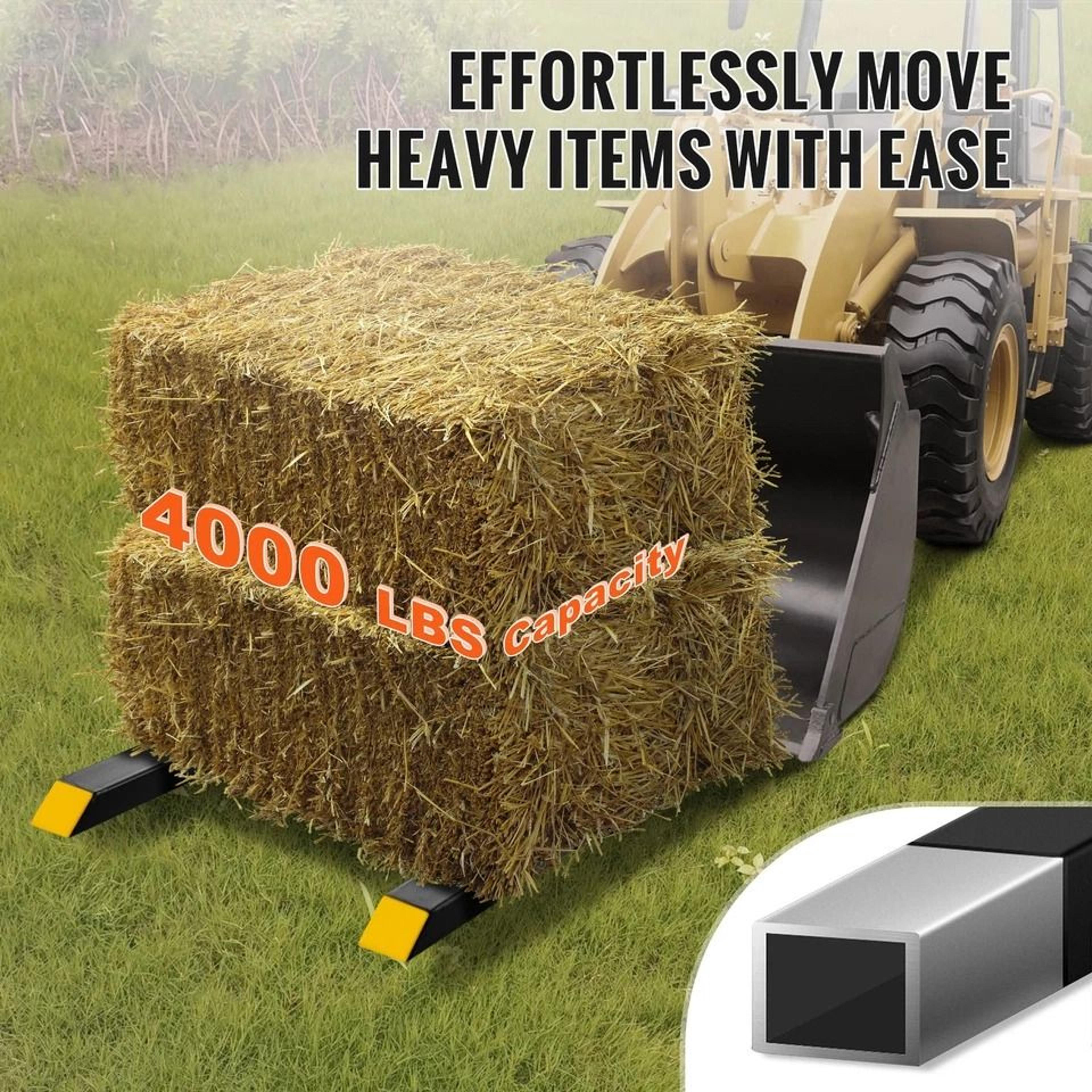 Clamp On Pallet Forks For Tractor Adjustable Bucket Forks 1