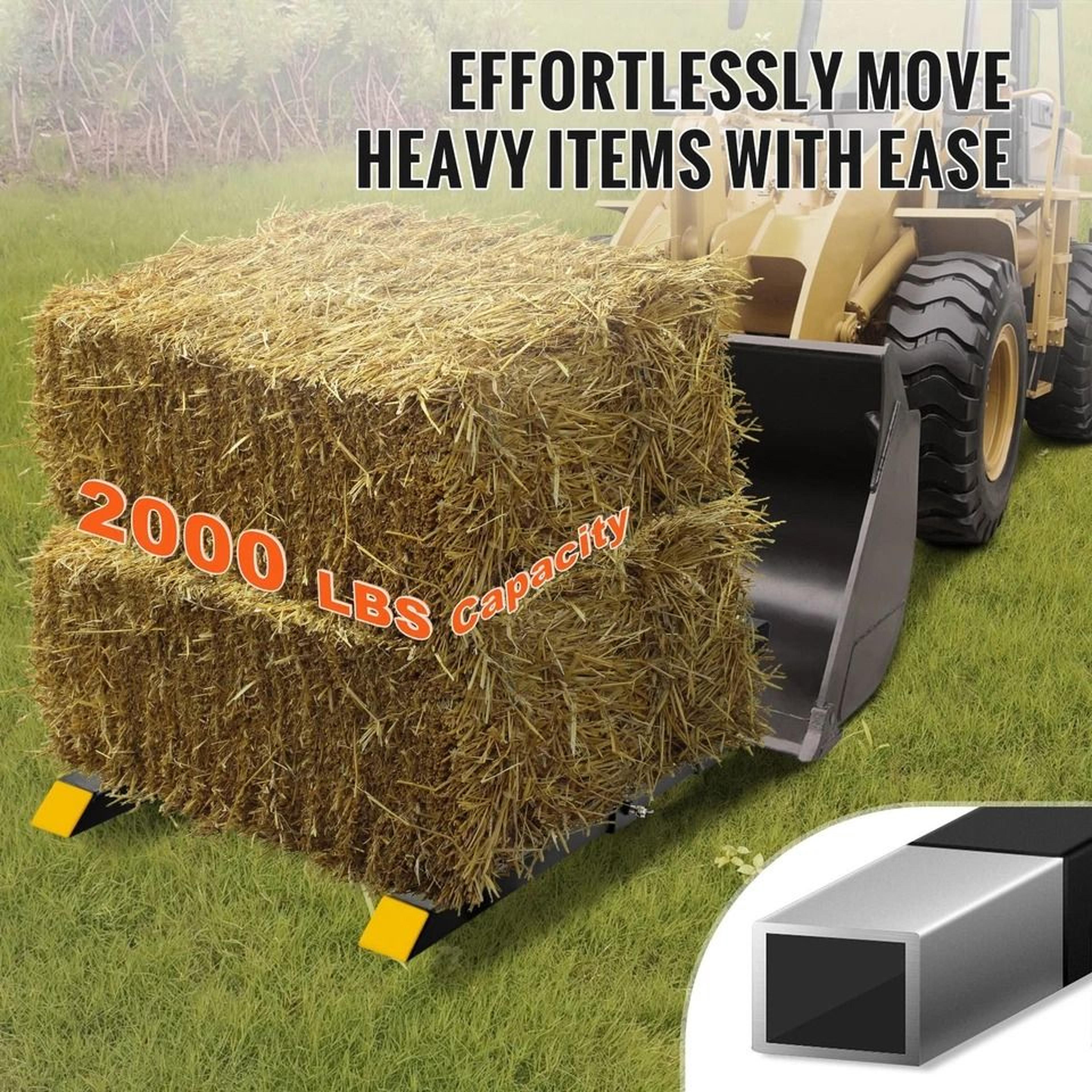Adjustable Clamp On Pallet Forks For Tractor Perfect For Heavy Duty Lifting And Transporting 6