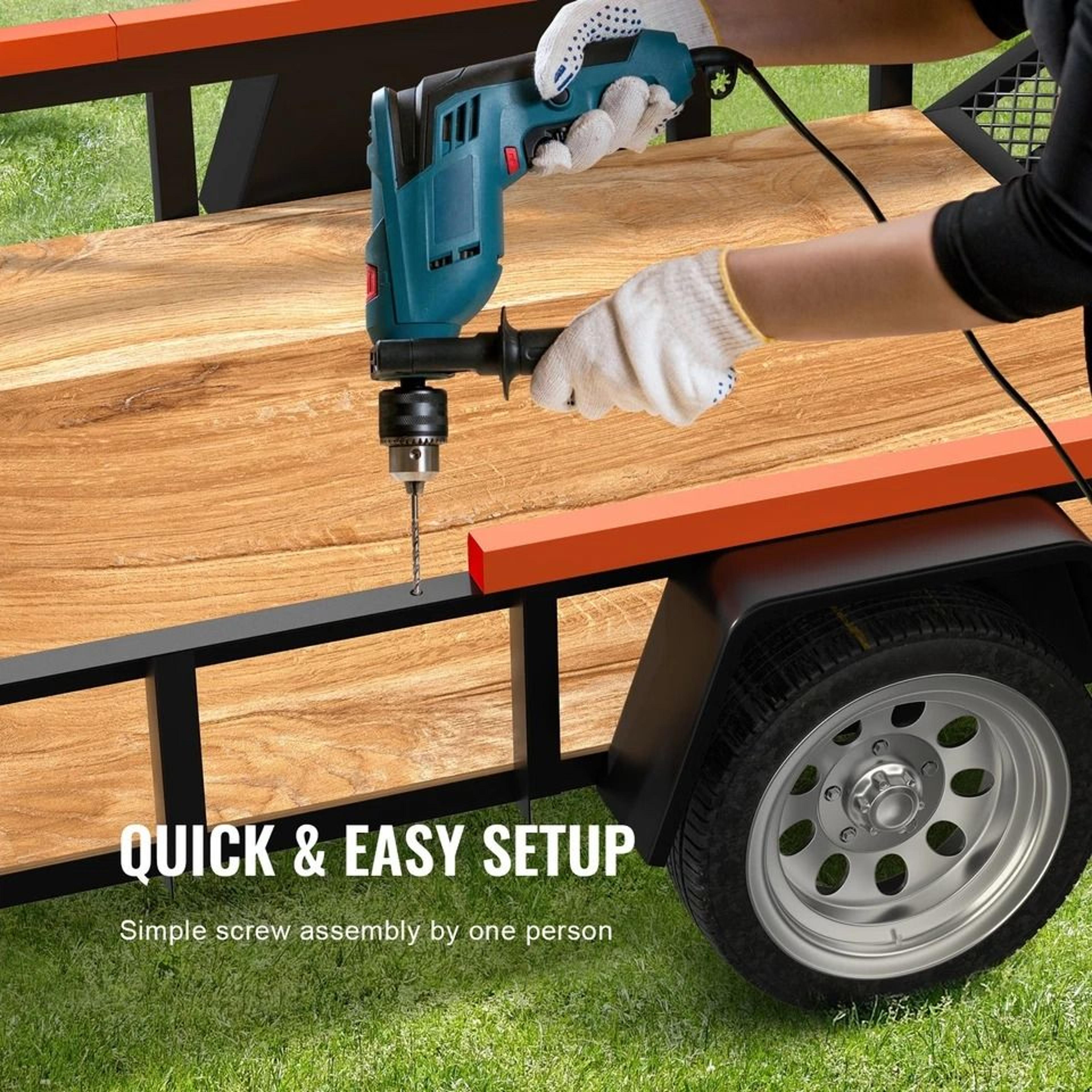 Tailgate Ramp Lift Assist System For Utility Trailers 1