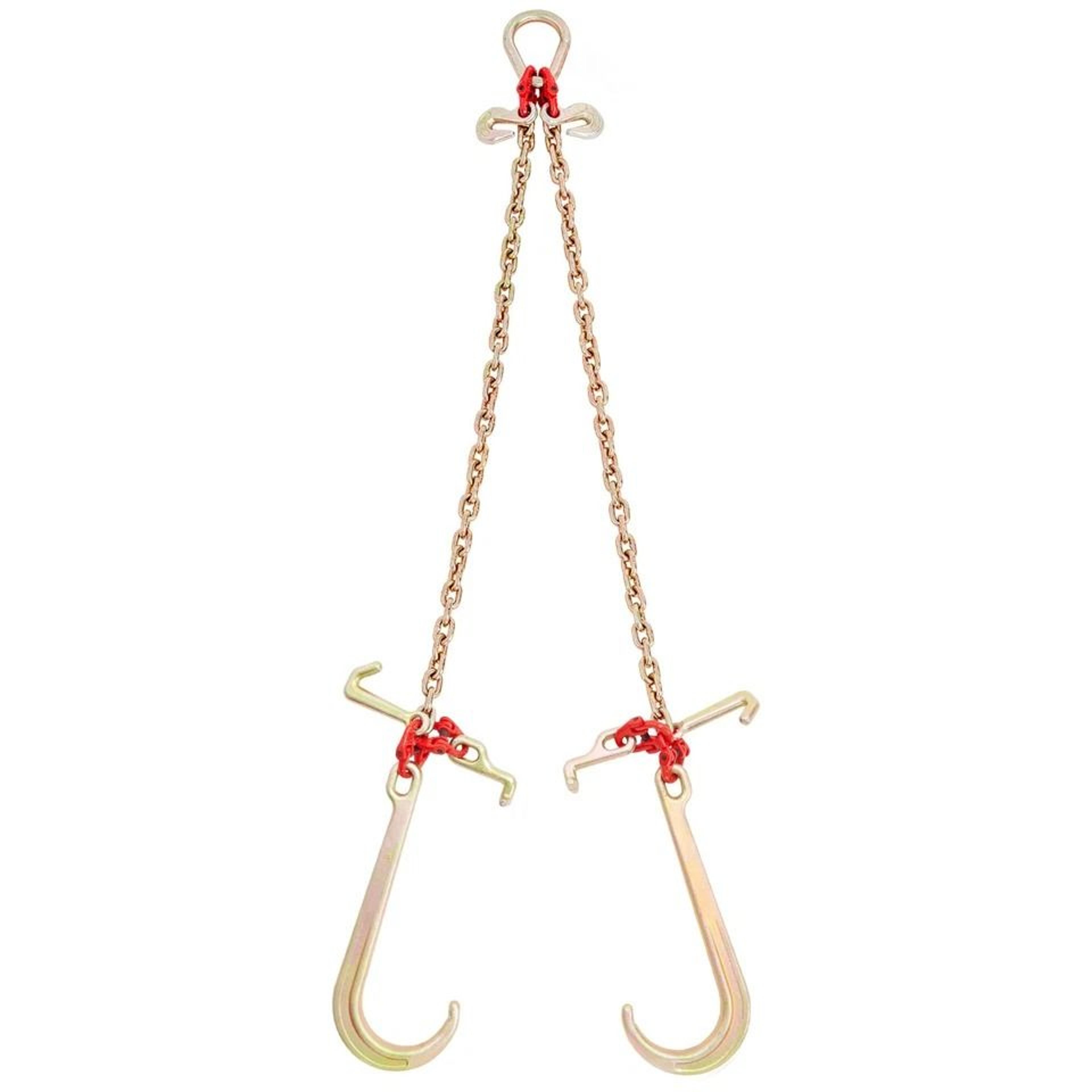 heavy duty tow chain with j hook v chain bridle & rtj hooks