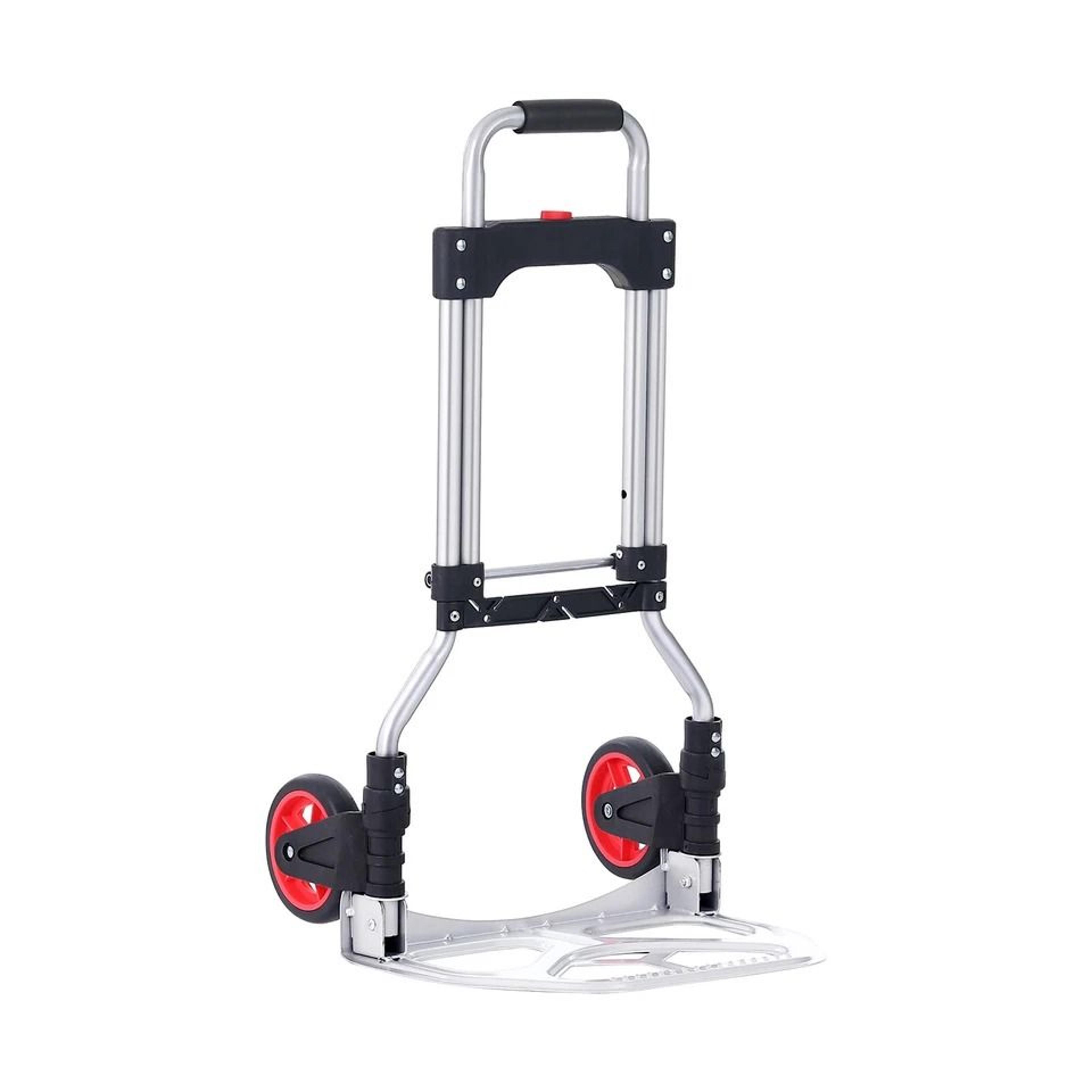 Folding Hand Truck Aluminum Trolley Cart Dolly With Bungee Cord 2
