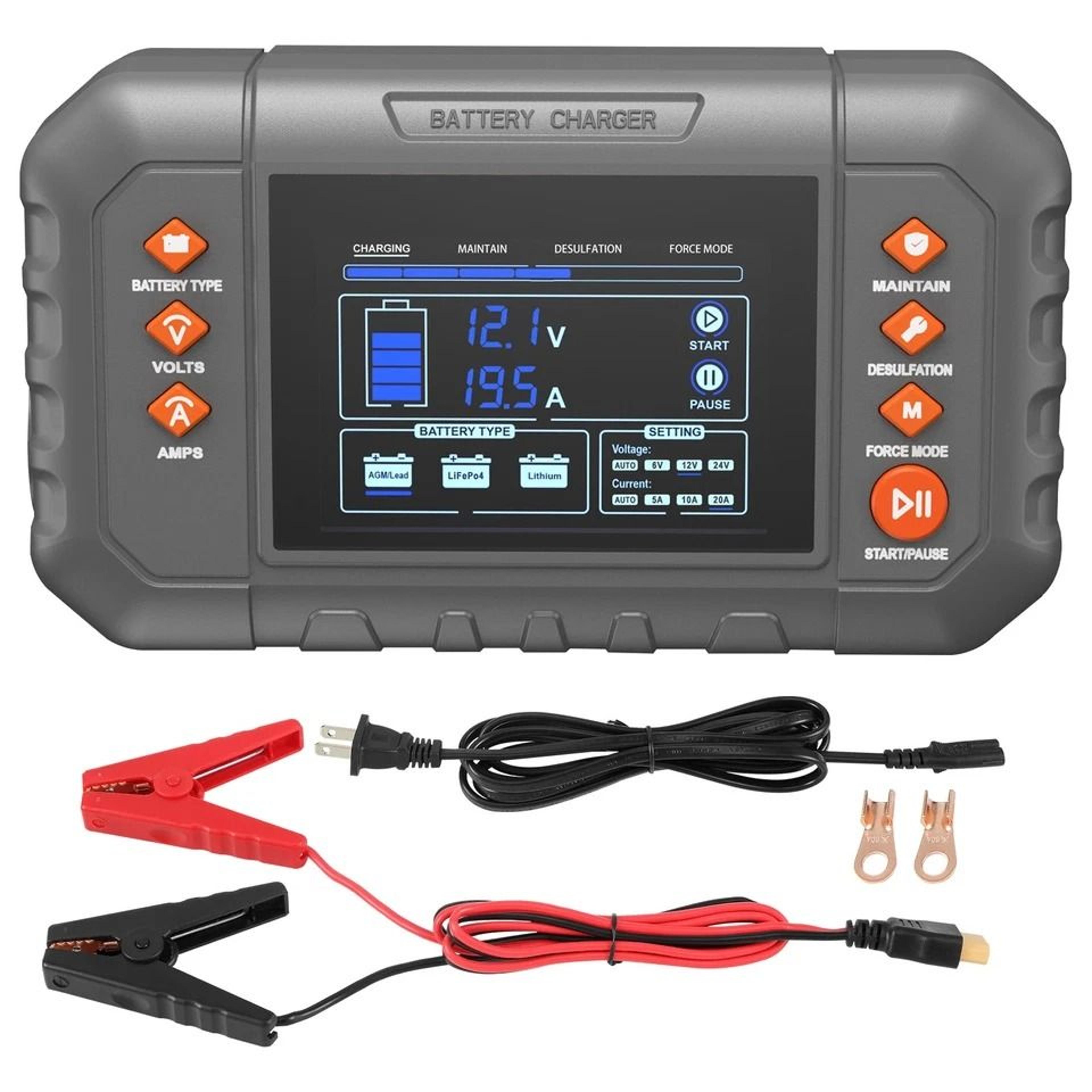 Smart Battery Charger For Lithium And Lead Acid Batteries Auto Range 8
