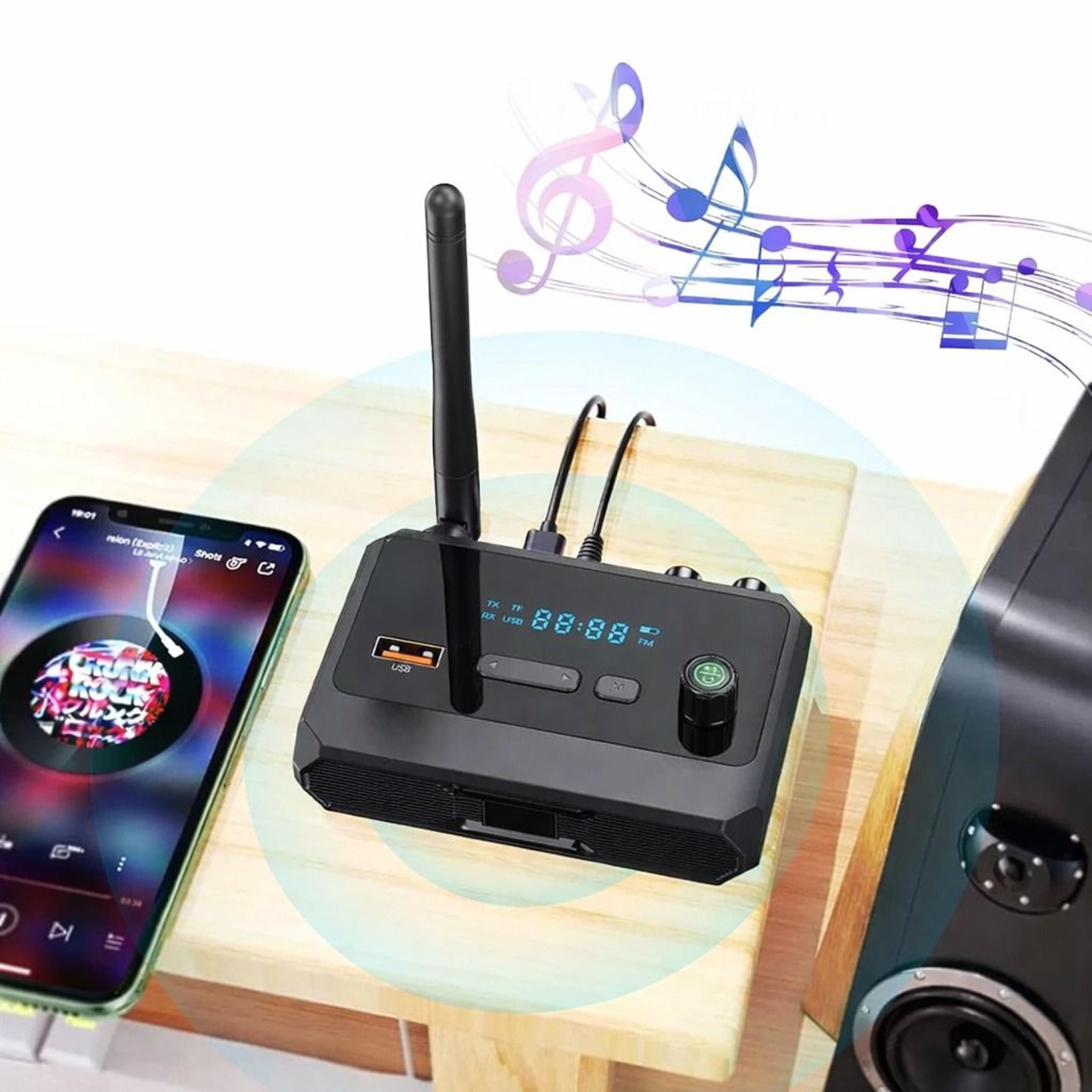bluetooth 5.3 audio receiver for home stereo wireless adapter with optical & usb inputs