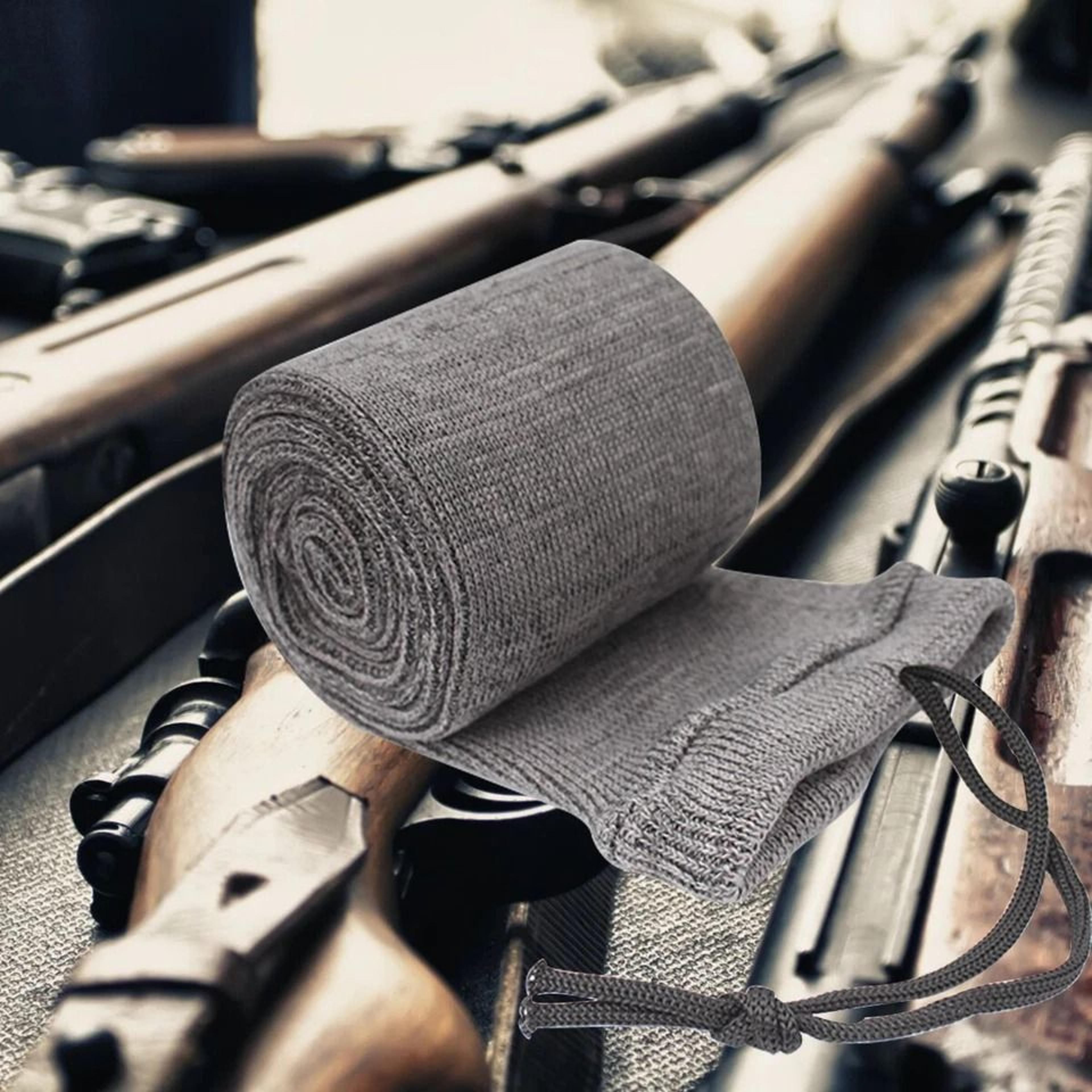 silicone treated gun sock for rifles & shotguns, protective storage sleeve up