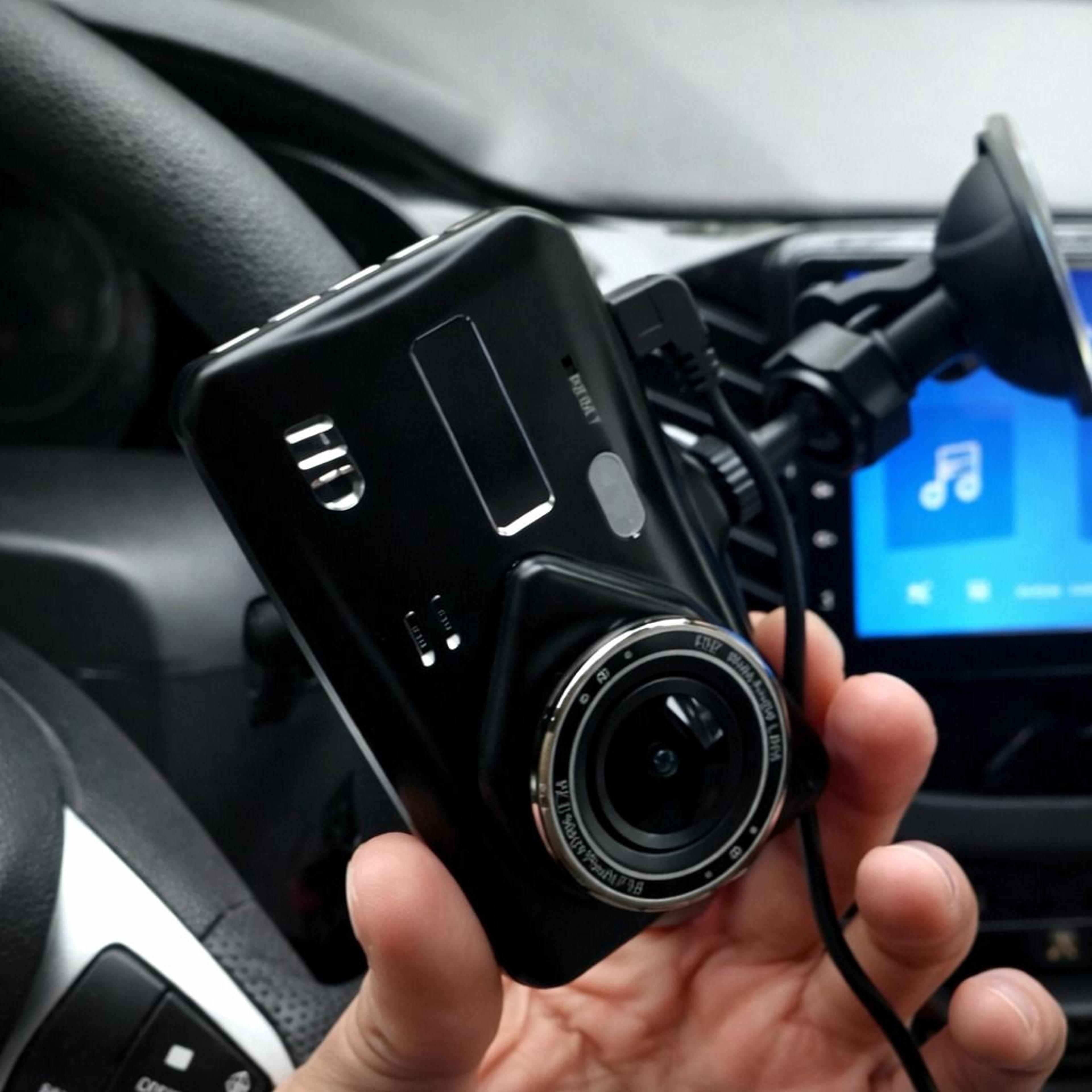 touch screen dash cam dual lens car dvr recorder with front and rear camera for full vehicle coverage