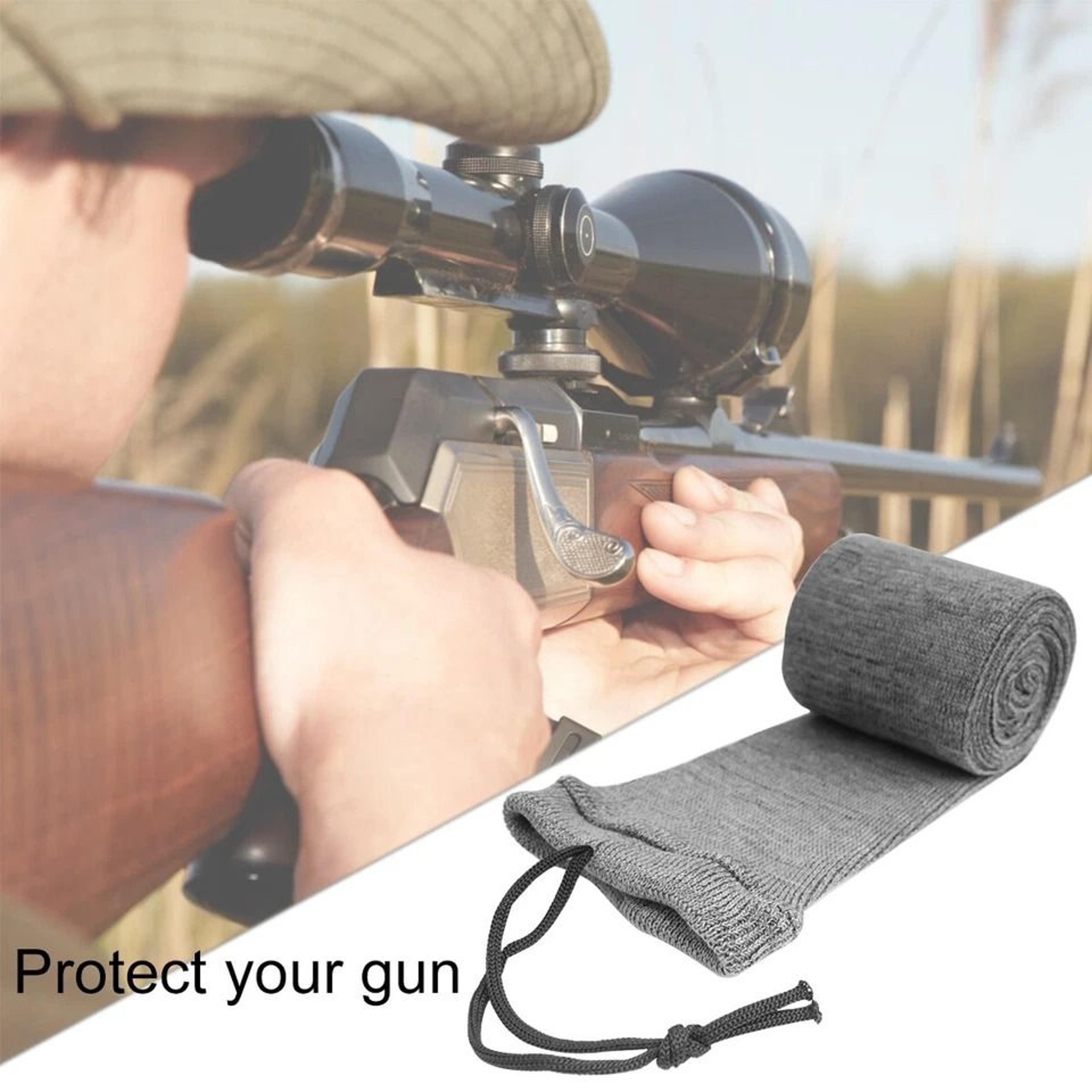 Gray Gun Sock Cover Silicone Treated Protection Storage Sleeve For Rifles And Shotguns 3