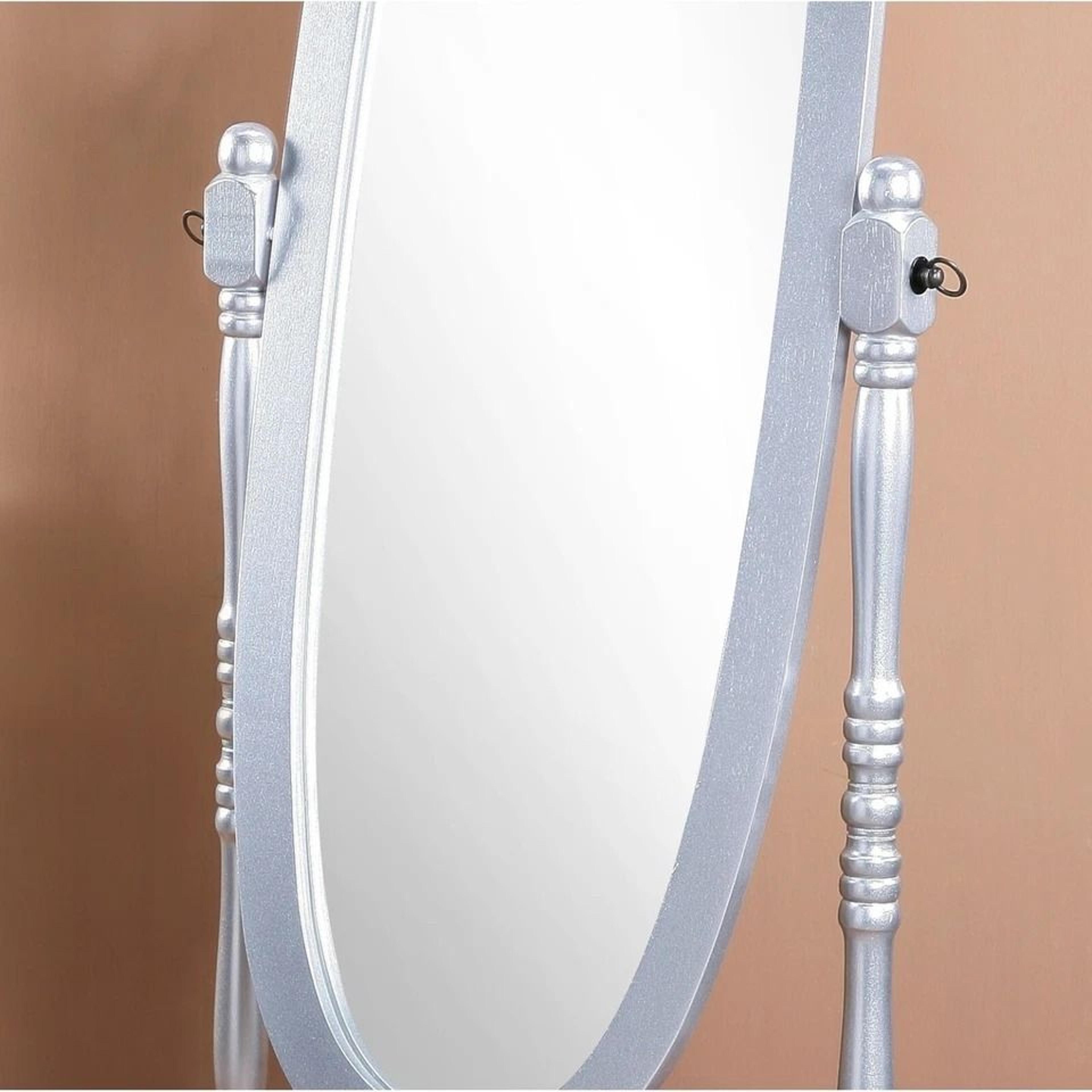 Premium Wood Cheval Floor Mirror Full Length Adjustable Freestanding 3