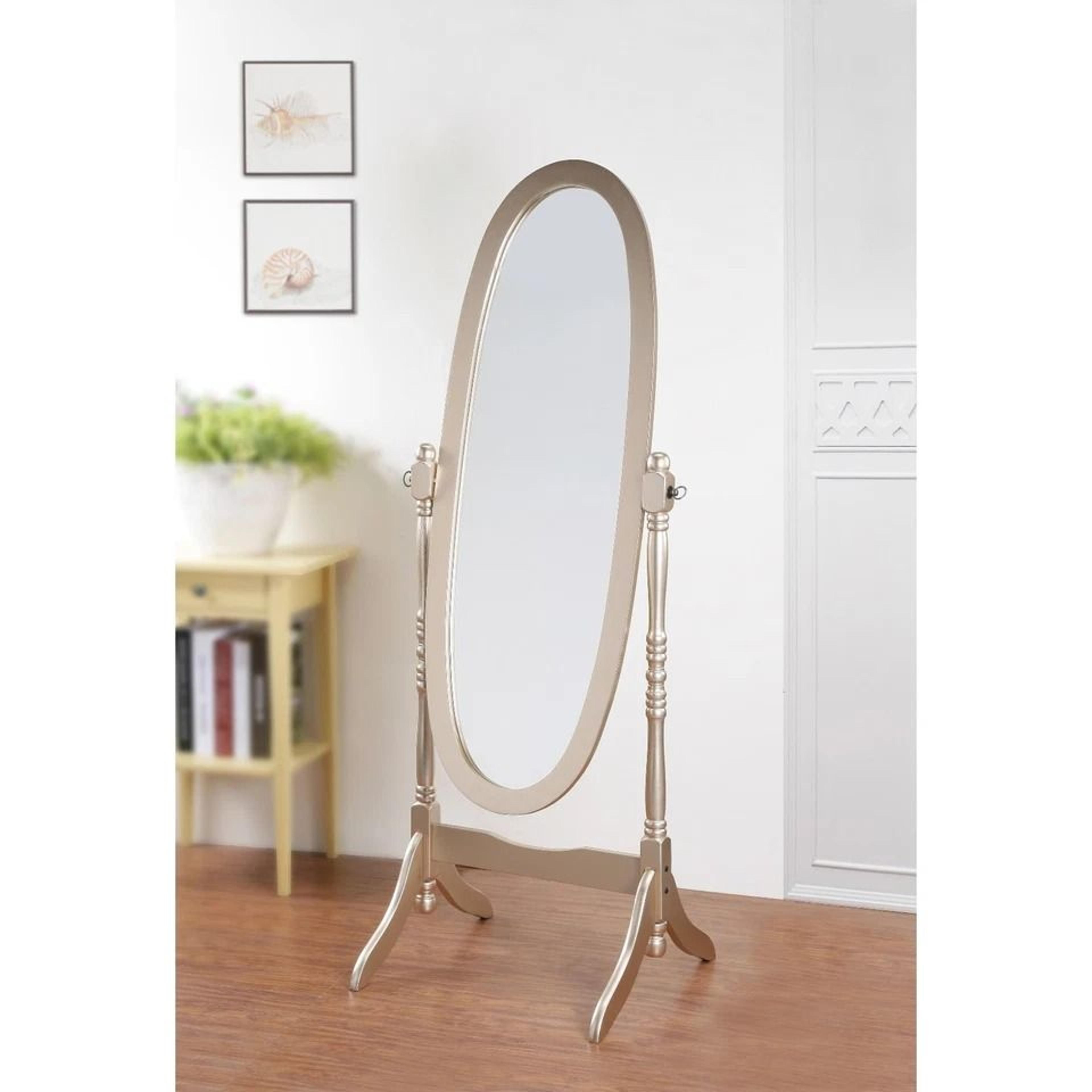 Premium Wood Cheval Floor Mirror Full Length Adjustable Freestanding 1