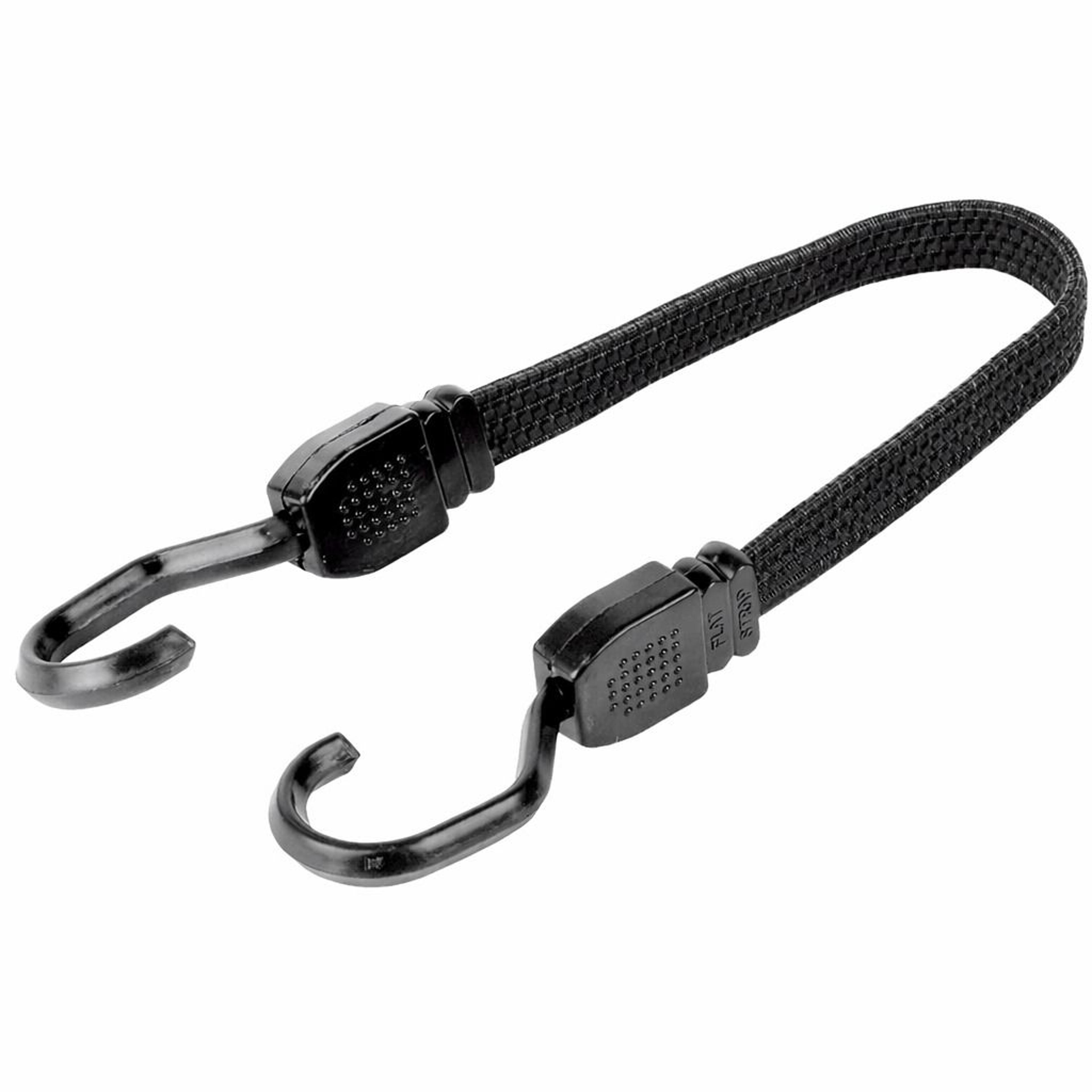 heavy duty flat bungee cord with hooks elastic tie-down for tarp & gear