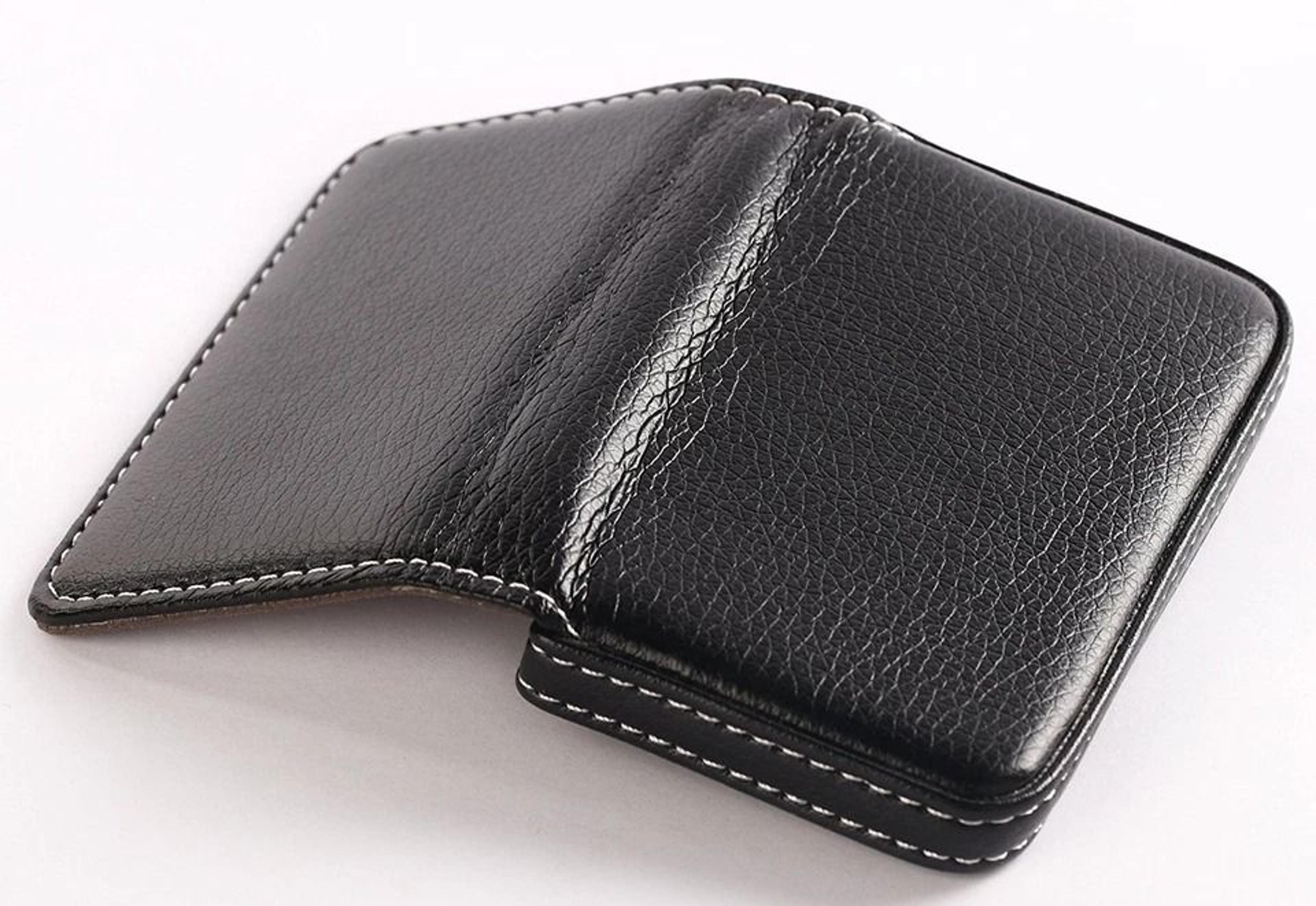 PU Leather Business Card Holder With Magnetic Closure Sleek Wallet Case For Professional Networking 1